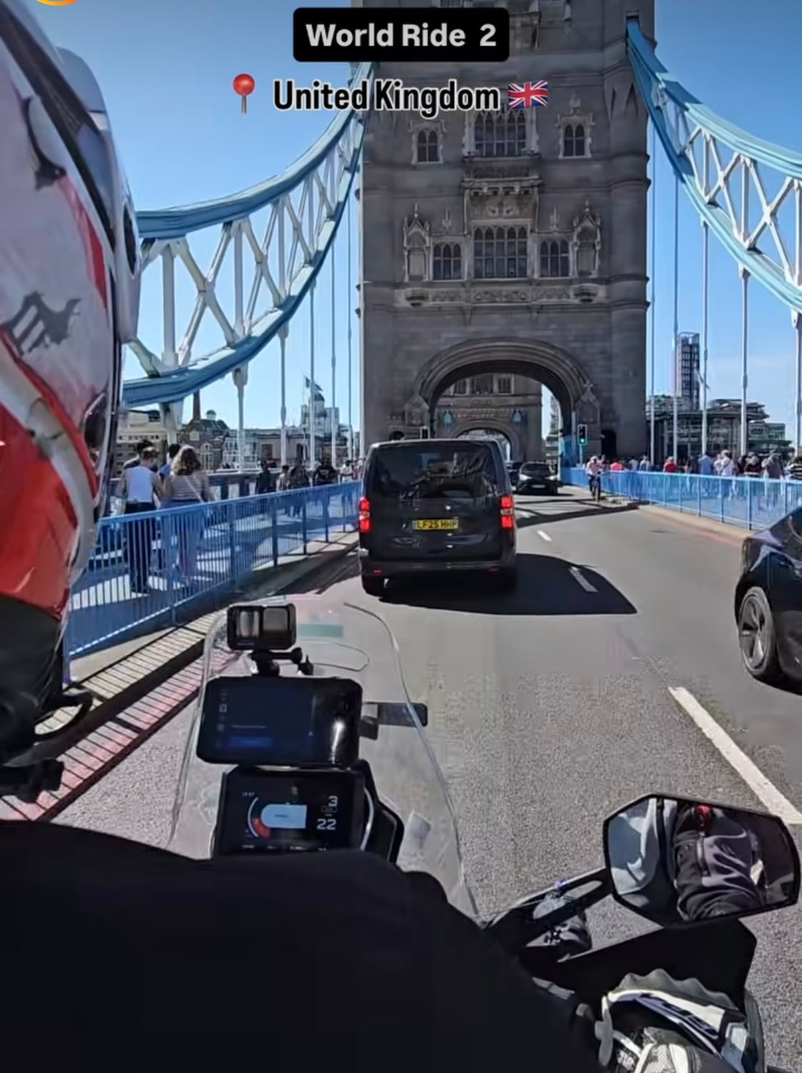Mr Alekari shared videos of him travelling through London days before his bike was stolen