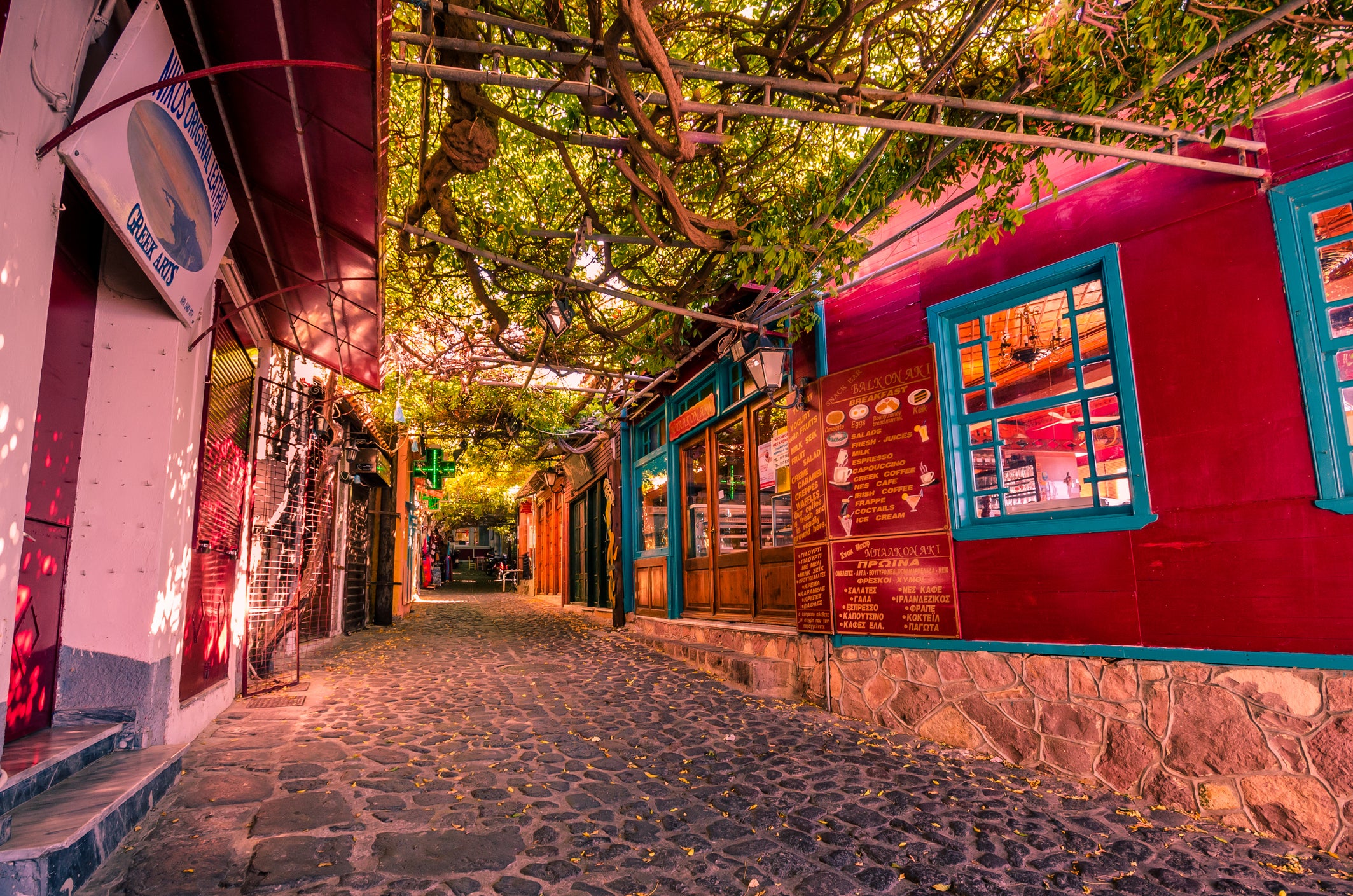 The dreamlike lane in Molyvos winds its way up to the town’s castle