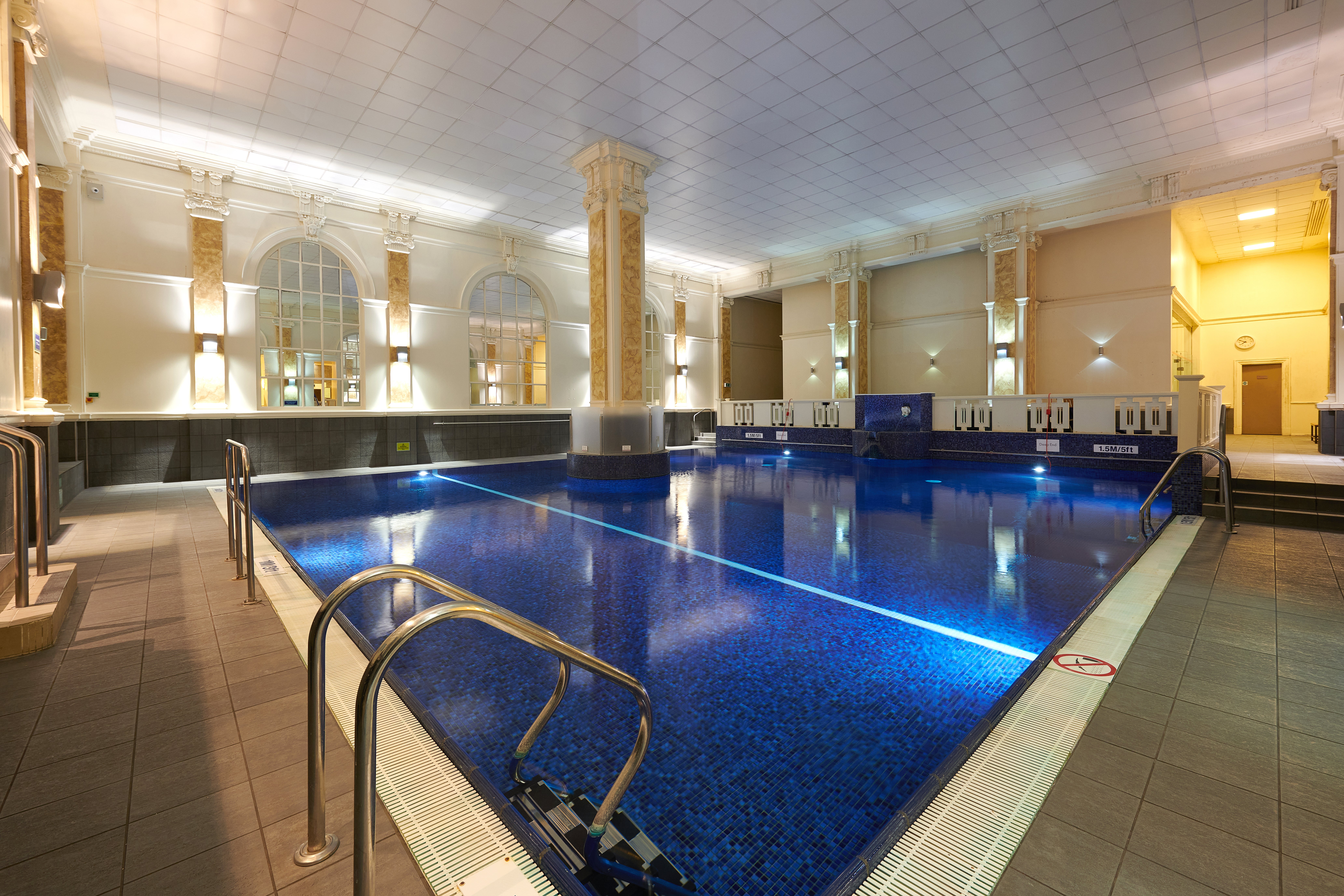 The swimming pool at The Dilly hotel in London is a welcome retreat in the heart of Piccadilly