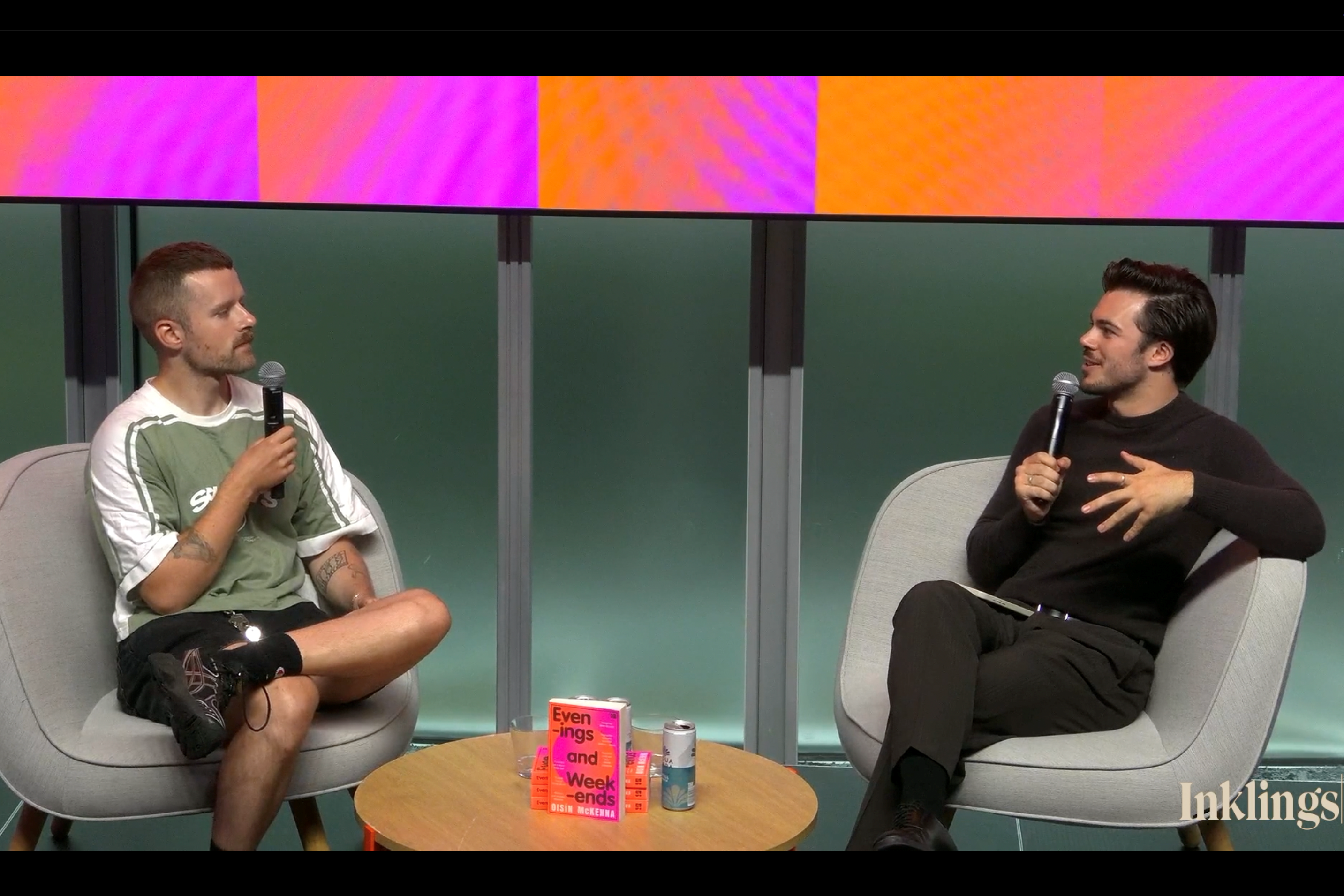 Jack Edwards talks to Irish author Oisín McKenna for the first episode of Inklings Book Club podcast. (Inklings Book Club/PA)