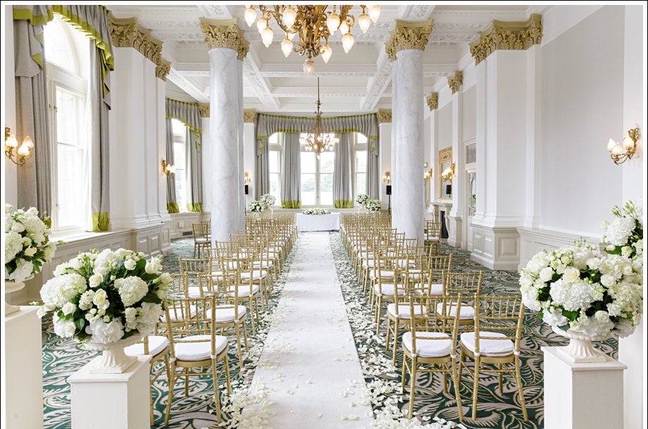 The Holyrood Suite Ceremony is a classically beautiful setting for a wedding at Balmoral hotel in Edinburgh