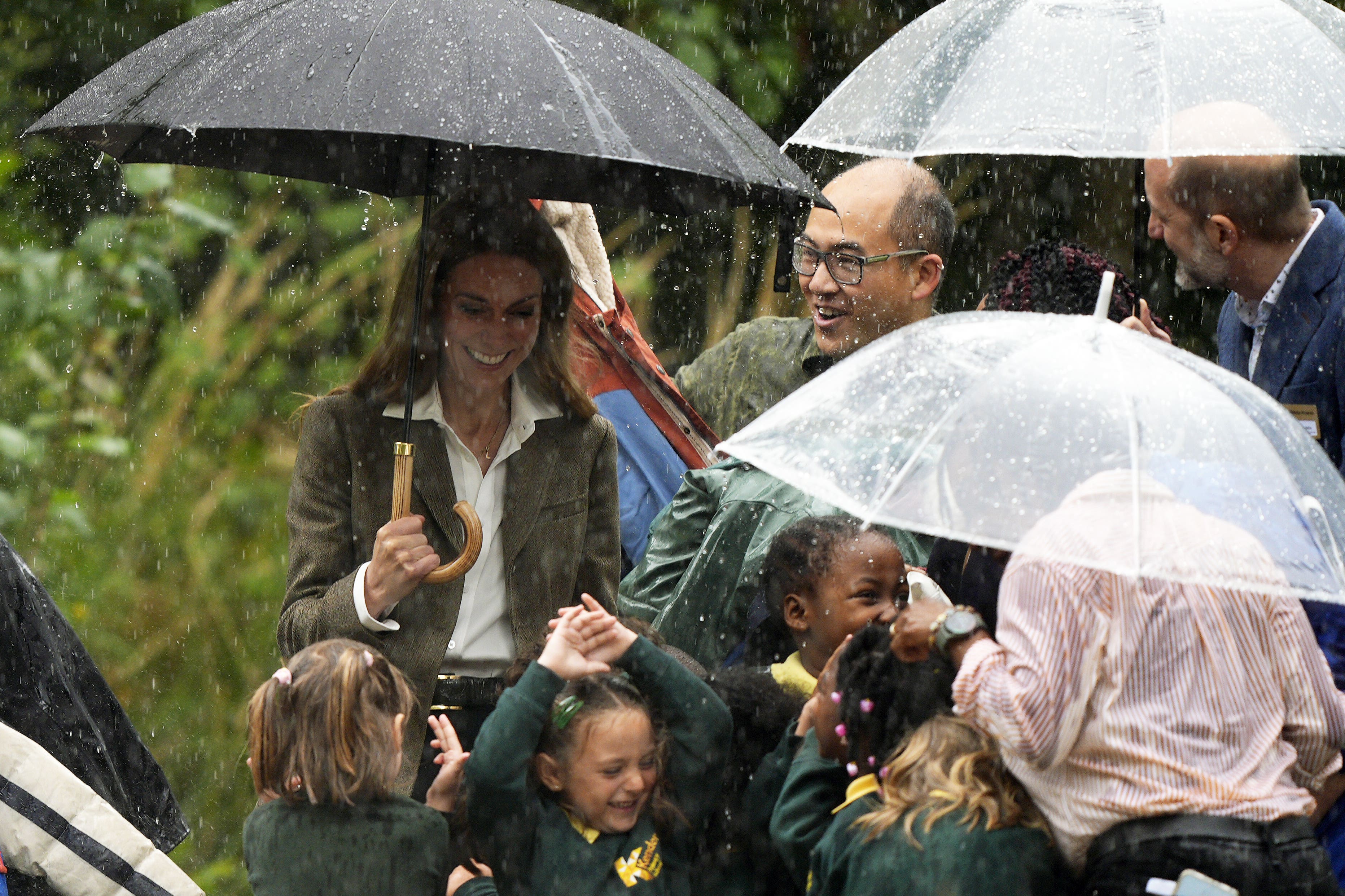 The Princess of Wales during a visit to the Natural History Museum’s newly transformed gardens in London