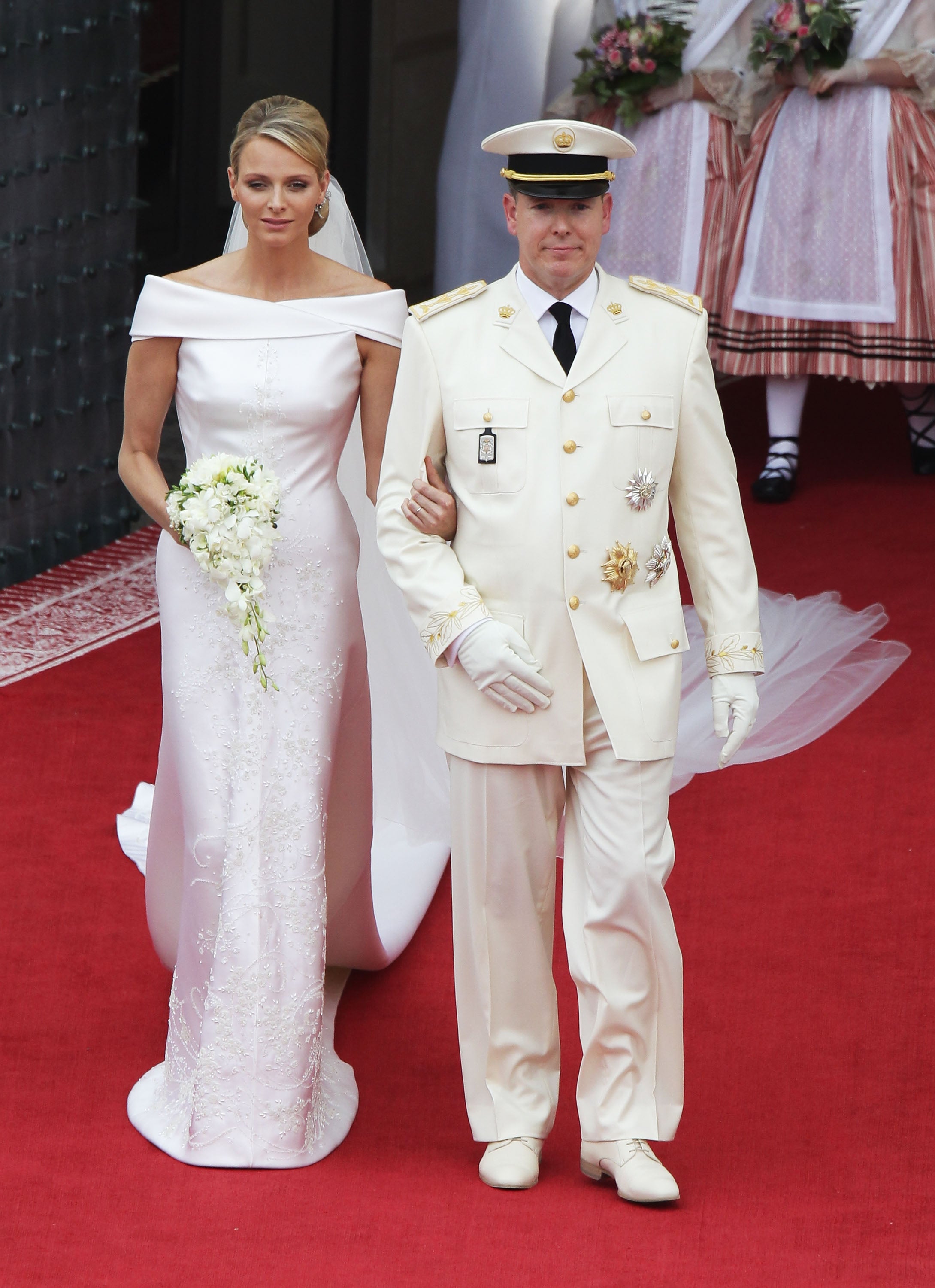 Princess Charlene wore an Armani wedding gown