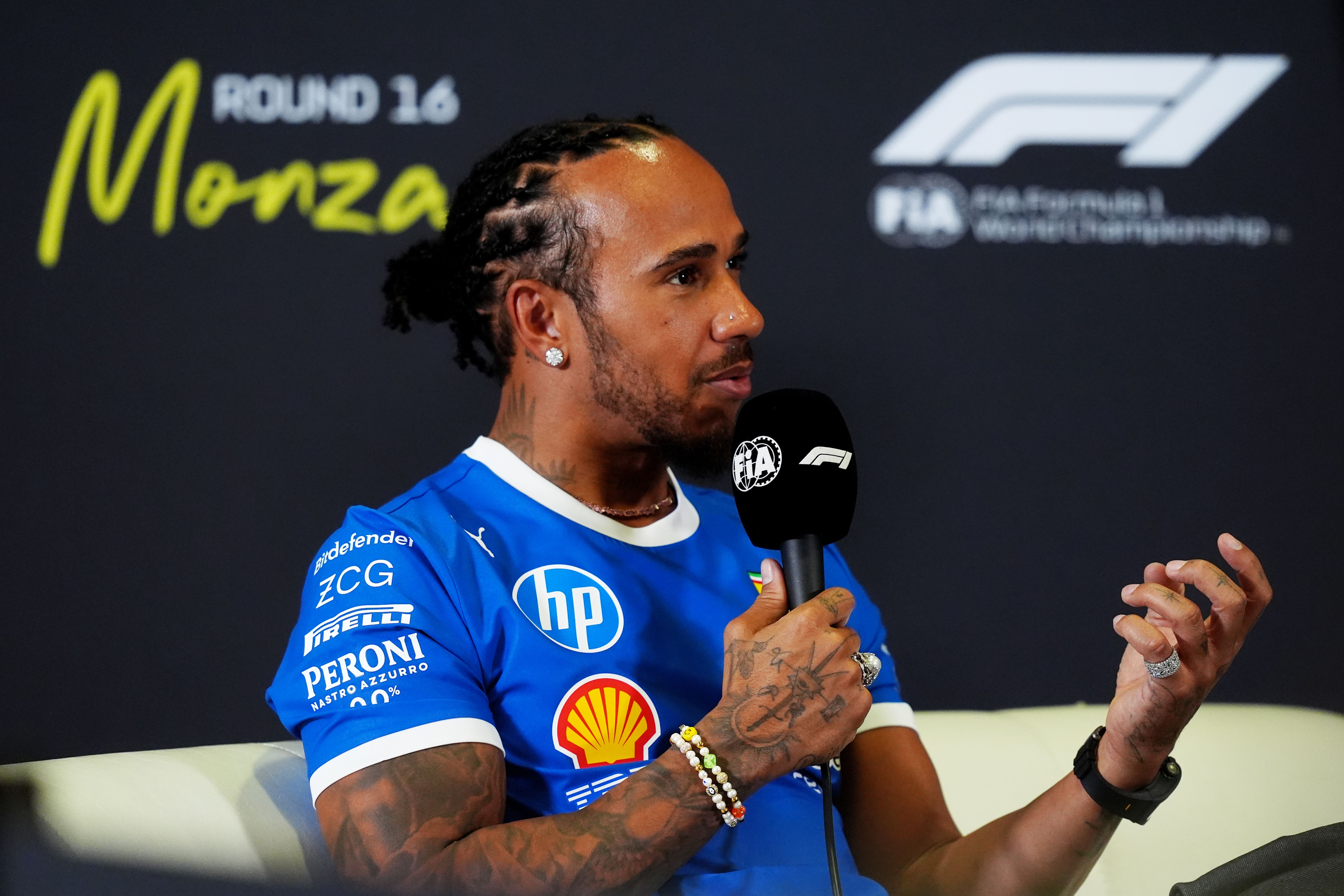 Lewis Hamilton (pictured) is 42 points behind Ferrari team-mate Charles Leclerc in the world championship (David Davies/PA)