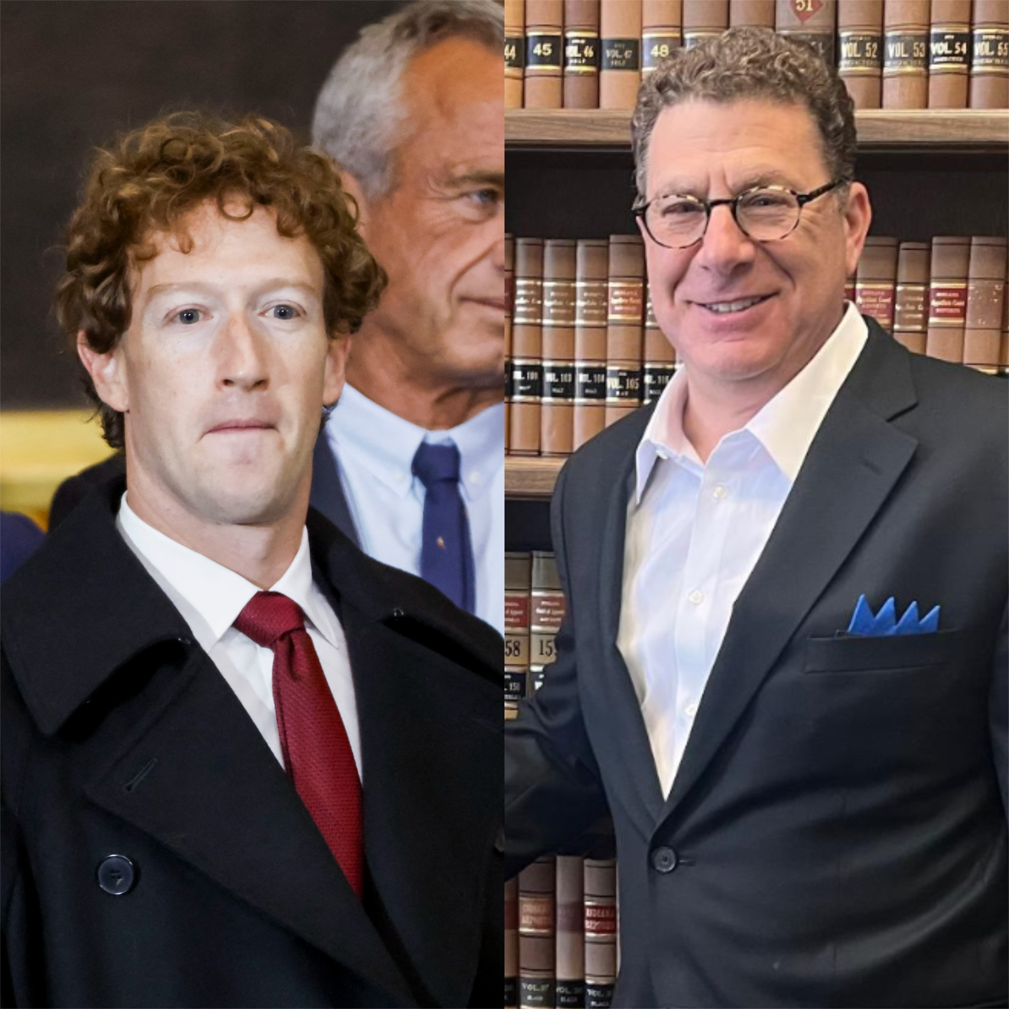 Mark Zuckerberg (left) and Mark Zuckerberg (right)