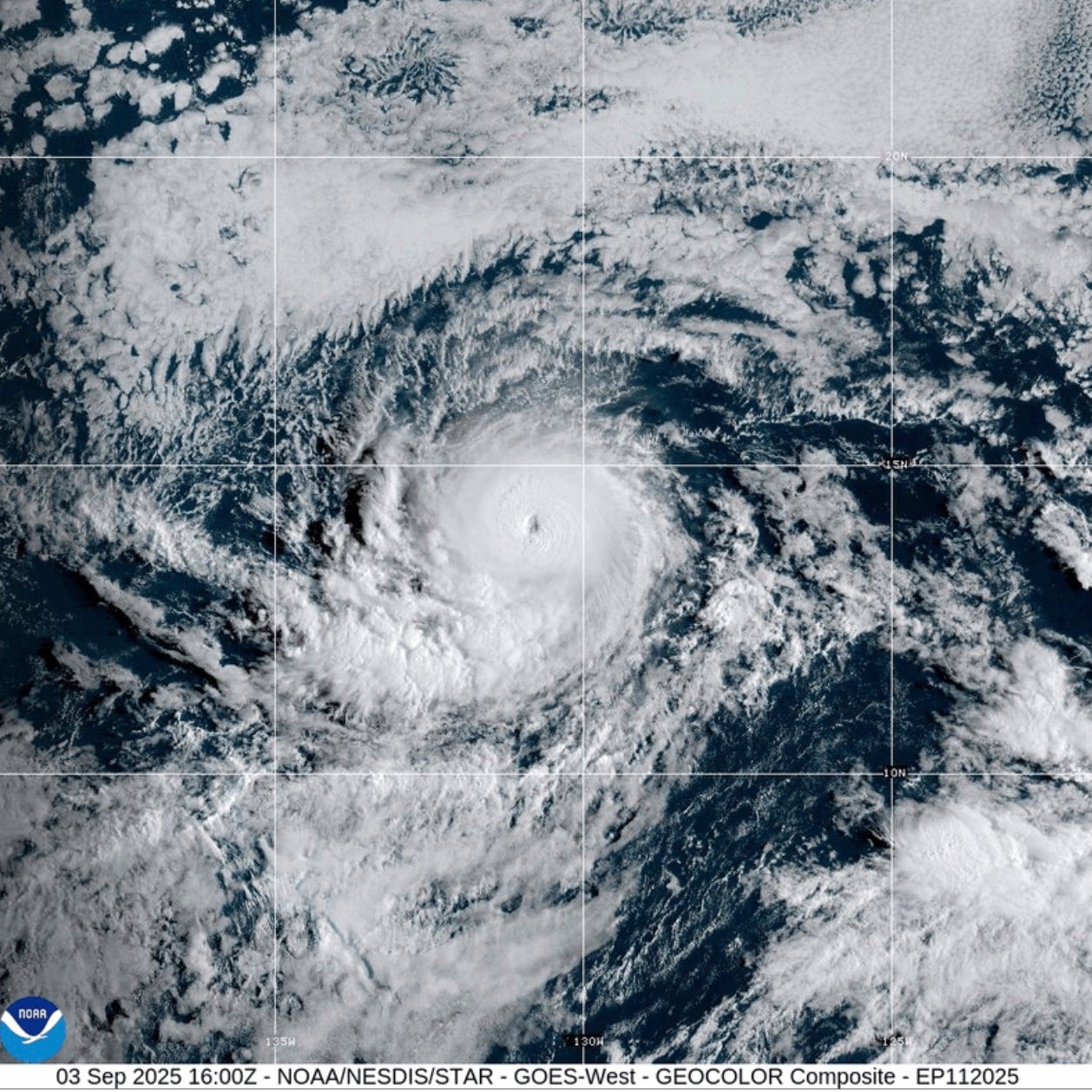 Hurricane Kiko has intensified over the Pacific Ocean
