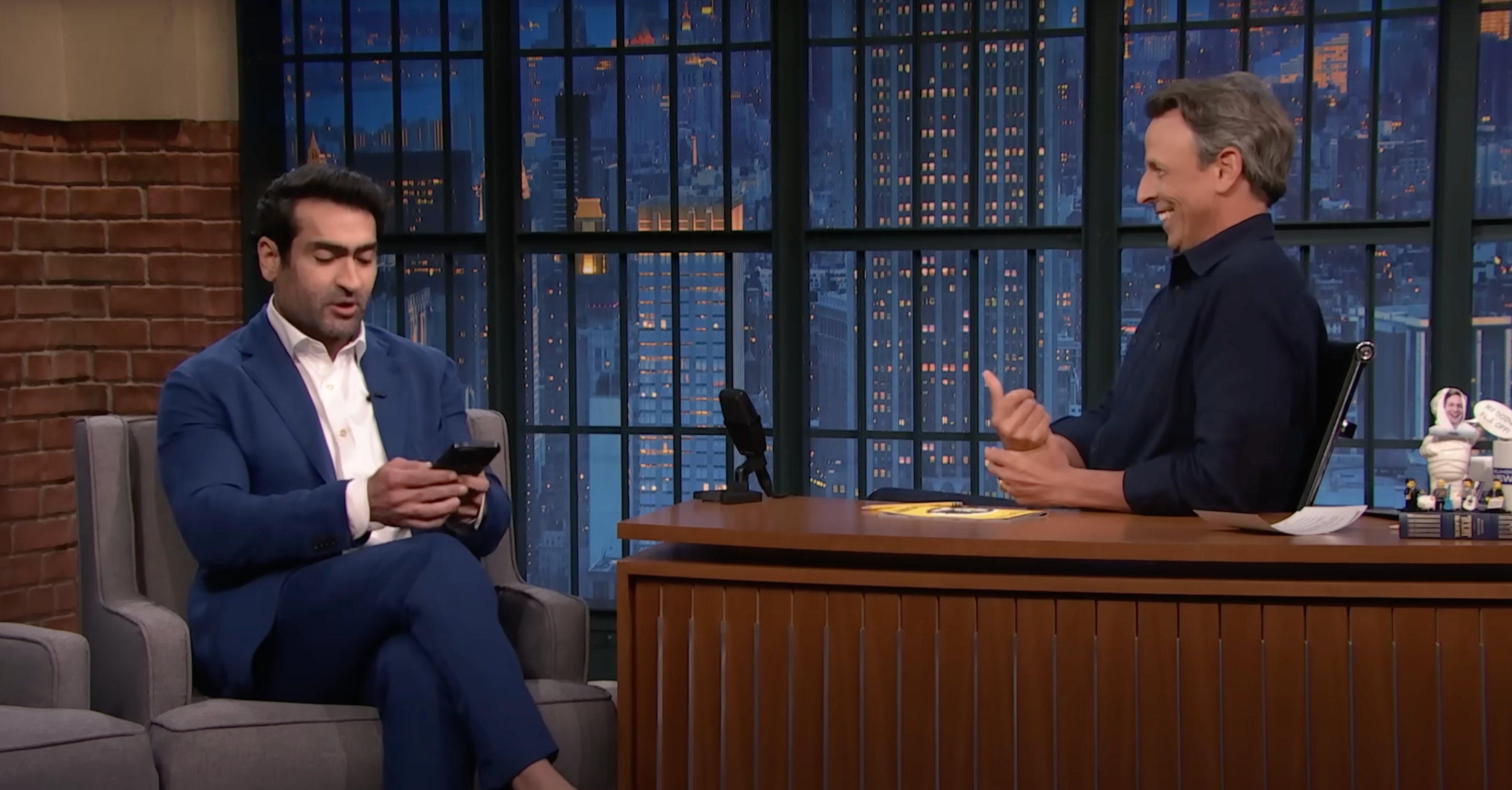 Kumail Nanjiani reads out Trump's post insulting Seth Meyers