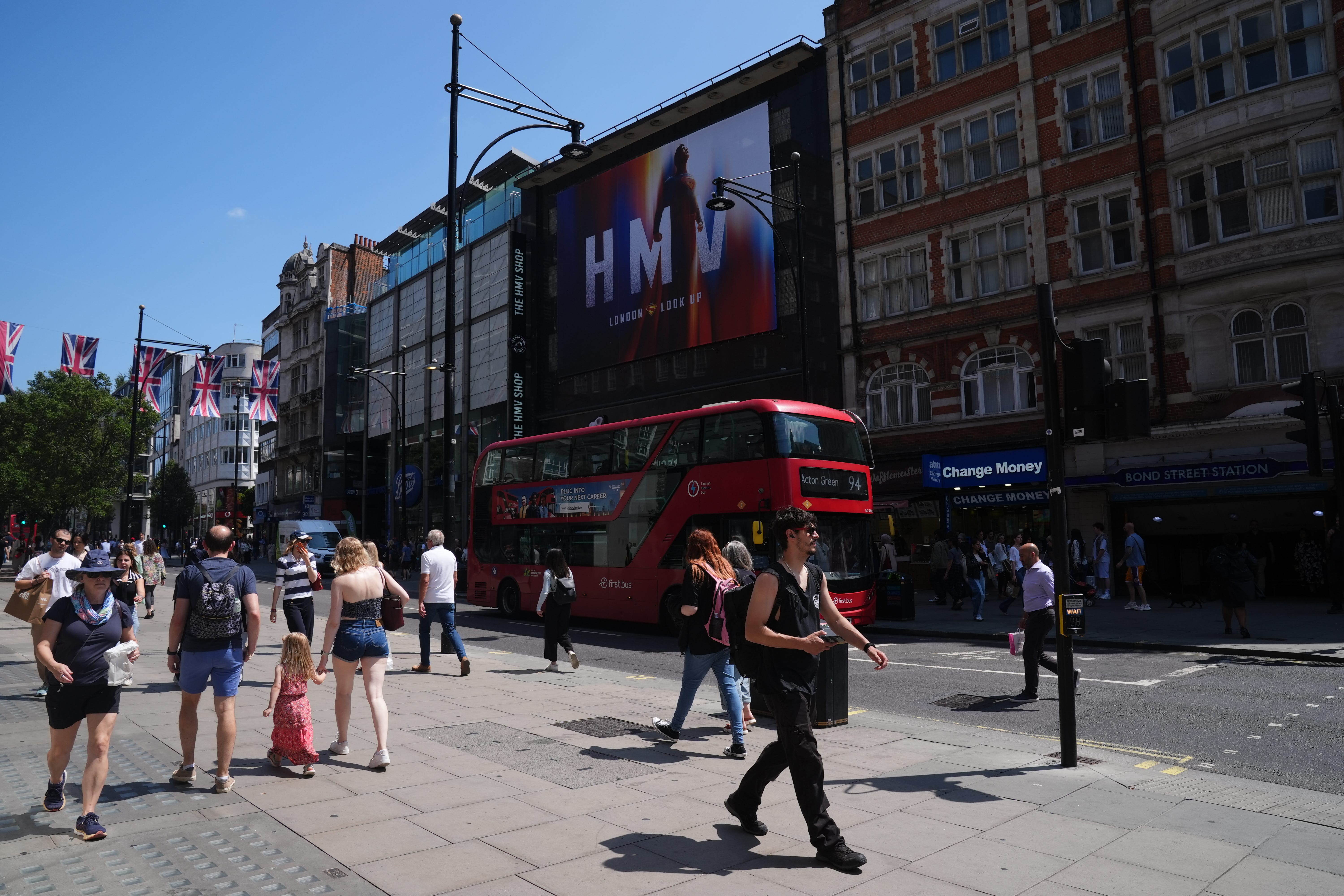 Retailers cited sunny summer weather as being among the reasons for an uplift in sales in July (Jonathan Brady/PA)