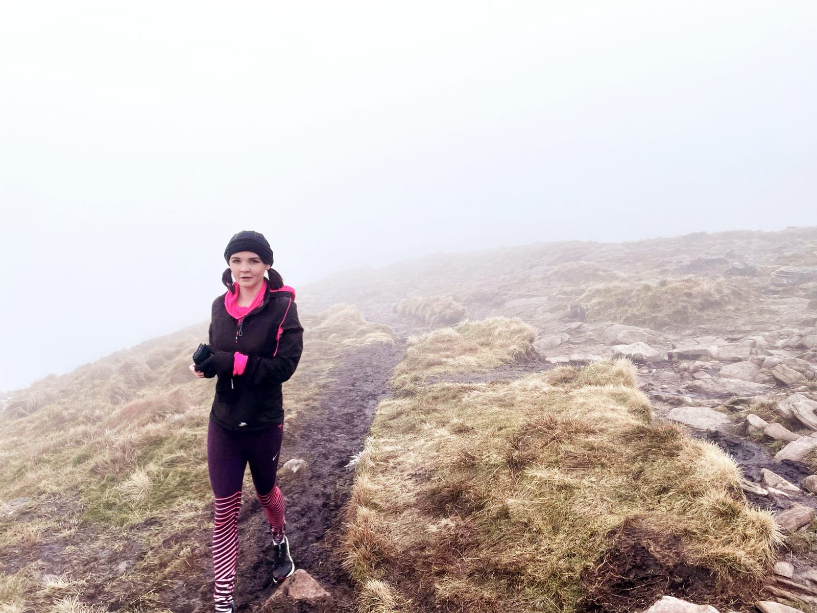 Freezing but free: Natalie Holborow out running on Pen Y Fan, South Wales