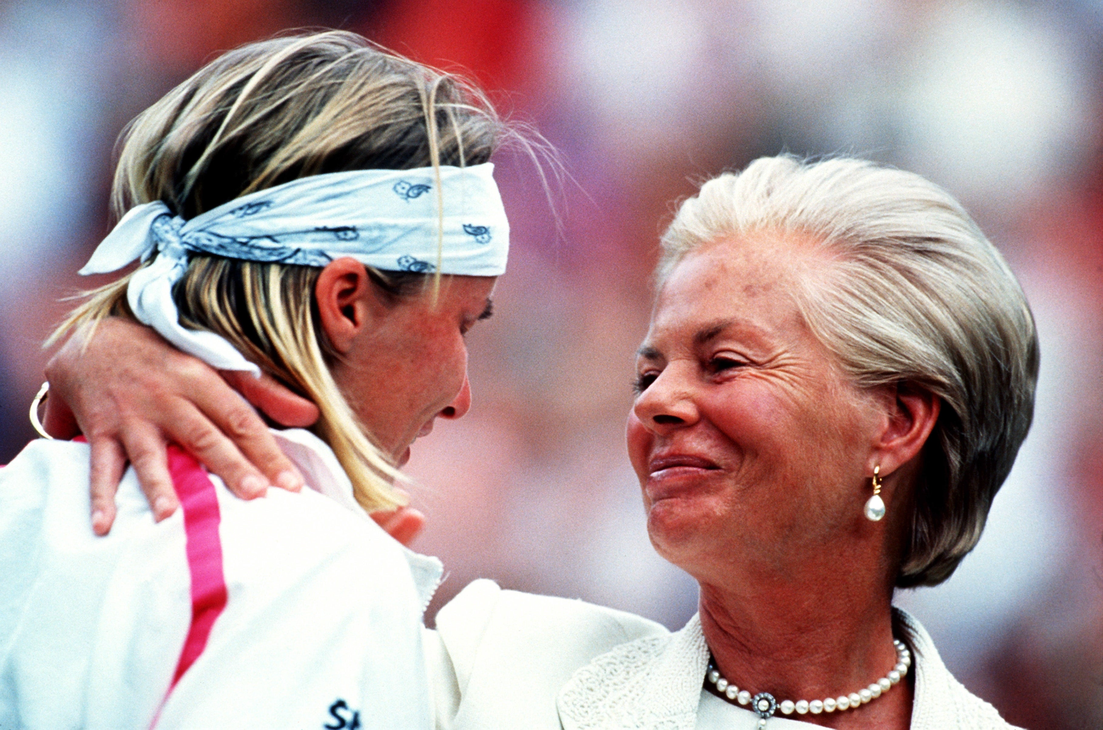 She was a regular at Wimbledon, and famously comforted a tearful Jana Novotna after she lost the ladies’ singles final