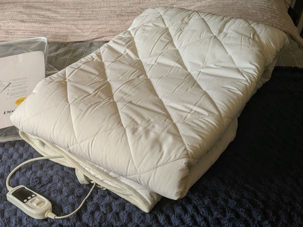 Testing the Dreams luxury quilted heated blanket IndyBest