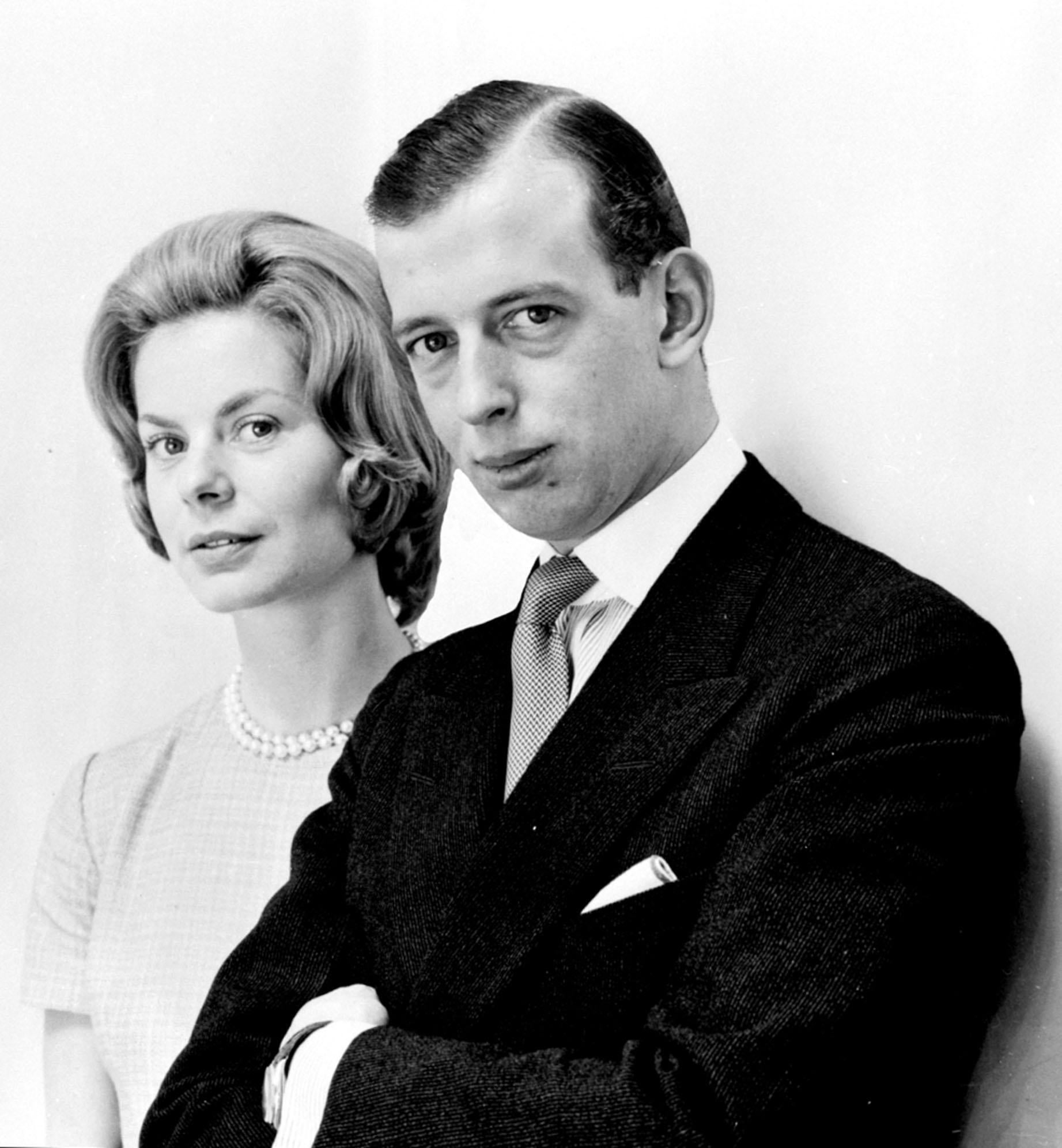 The Duke of Kent and Katharine Worsley after their engagement