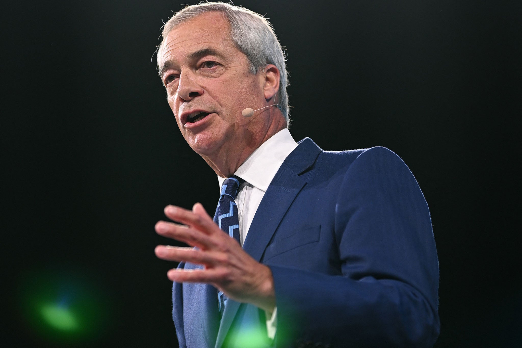 Nigel Farage brought forward his keynote speech at Reform UK’s party conference after Rayner’s resignation