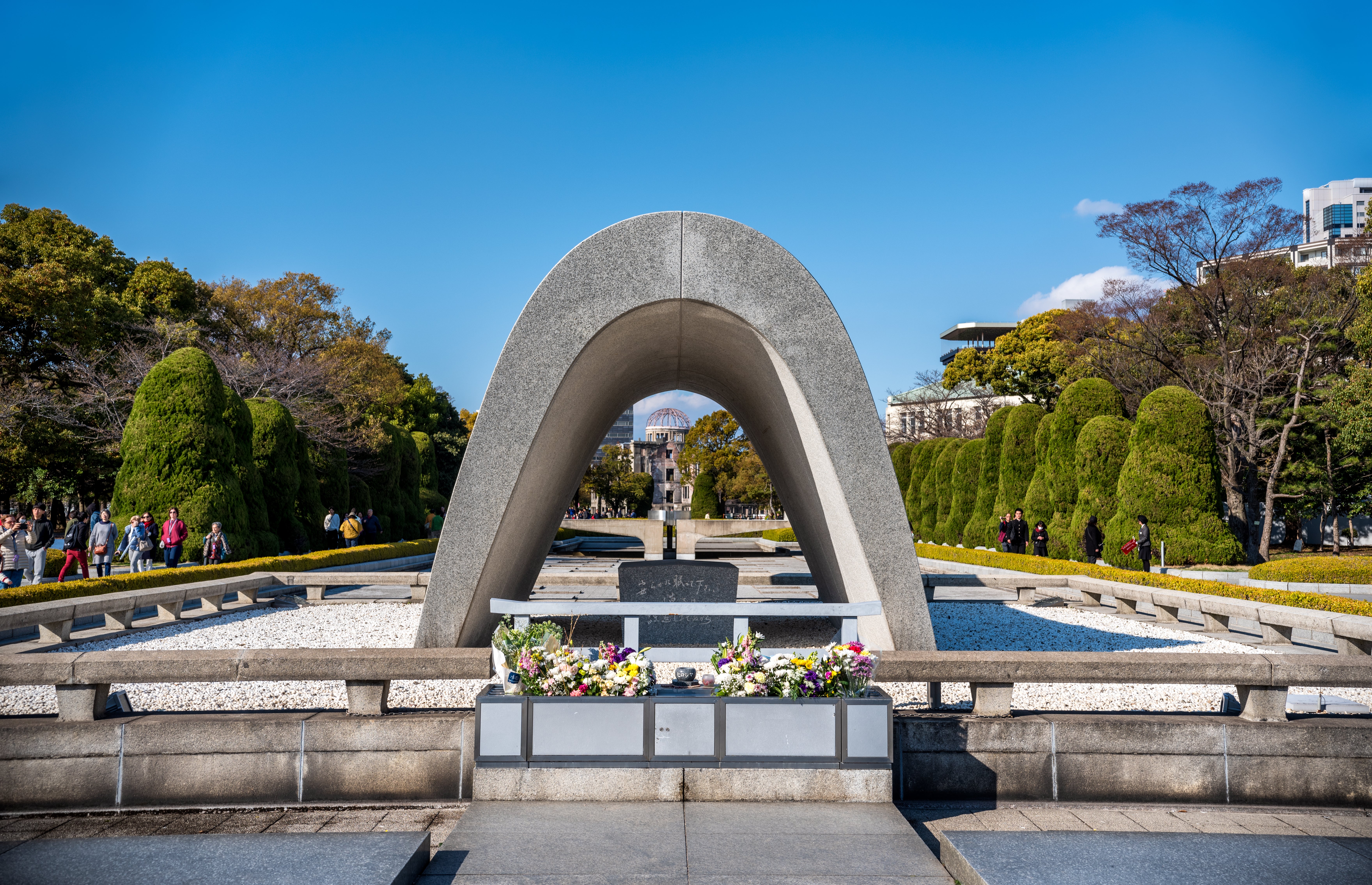 Hiroshima Victims Memorial Cenotaph at Memorial Park