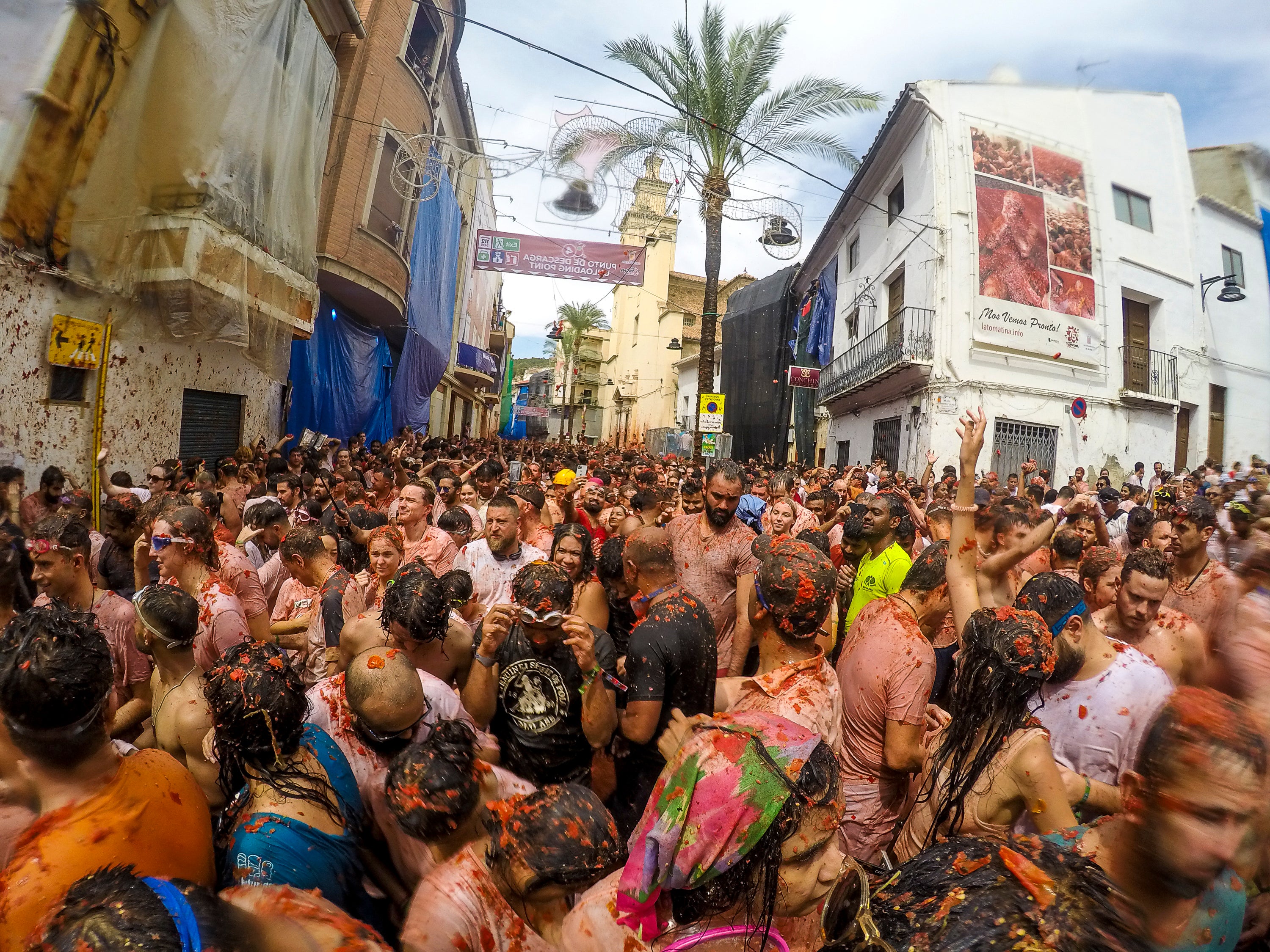 Since 1945, La Tomatina festival has been held on the last Wednesday of August, during a week of festivities in Bunol, Spain