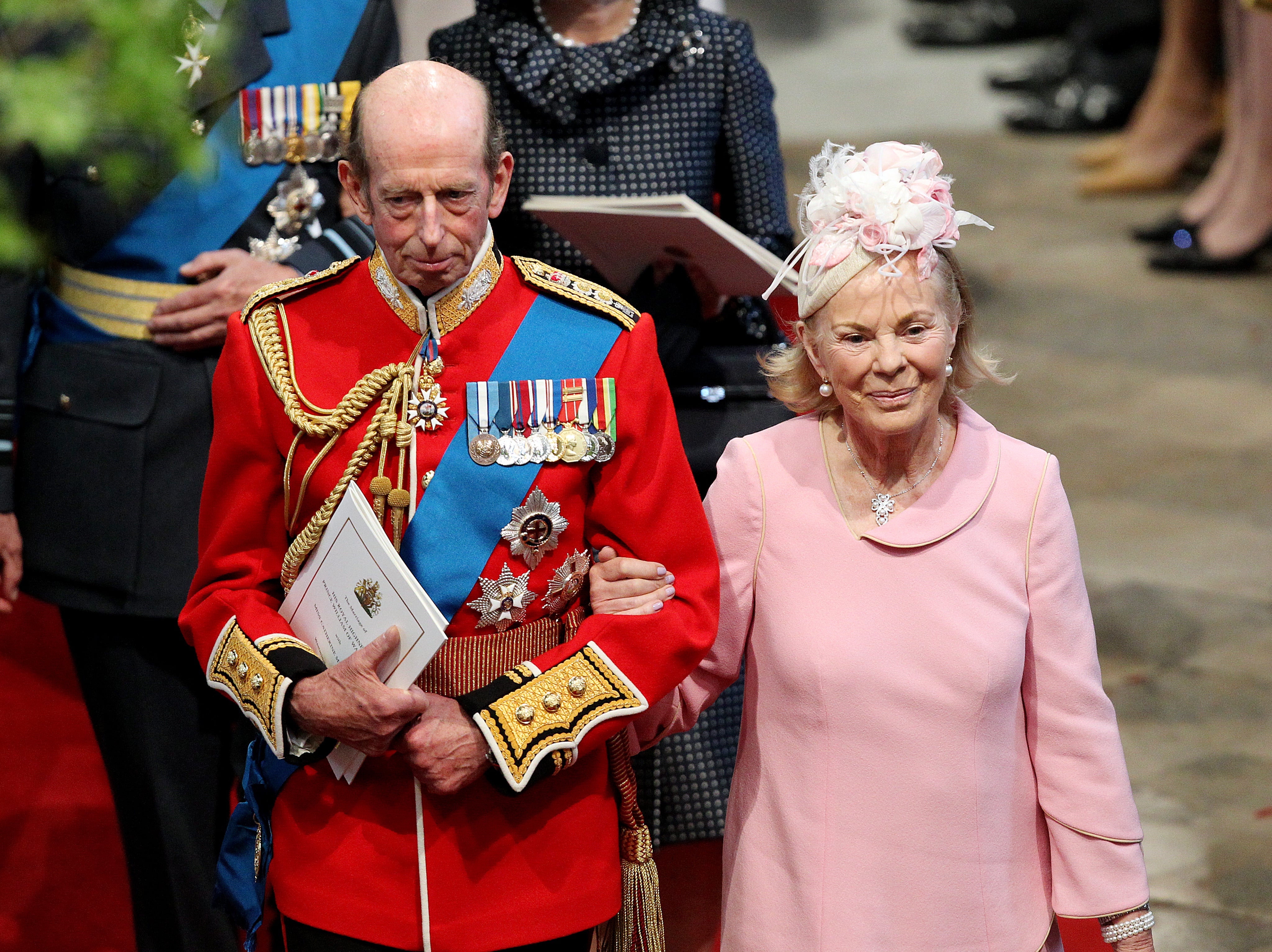 The Duke and Duchess of Kent leaving Westminster Abbey after the Cambridges’ wedding in 2011