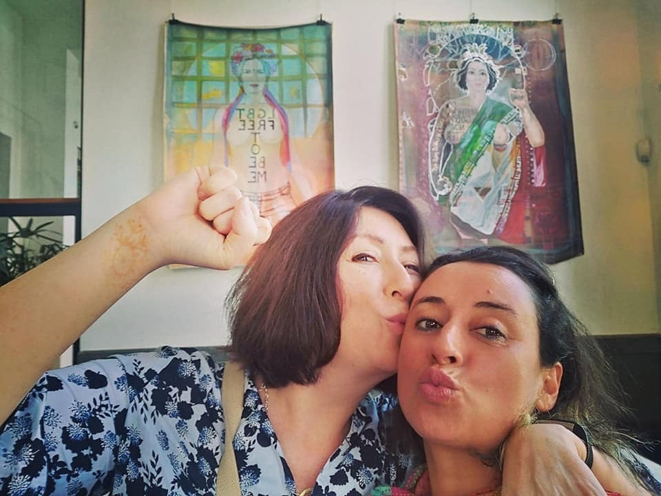 Maryam Namazie (left) and Ibtissame have taken part in campaigns on LGBT+ and human rights in London