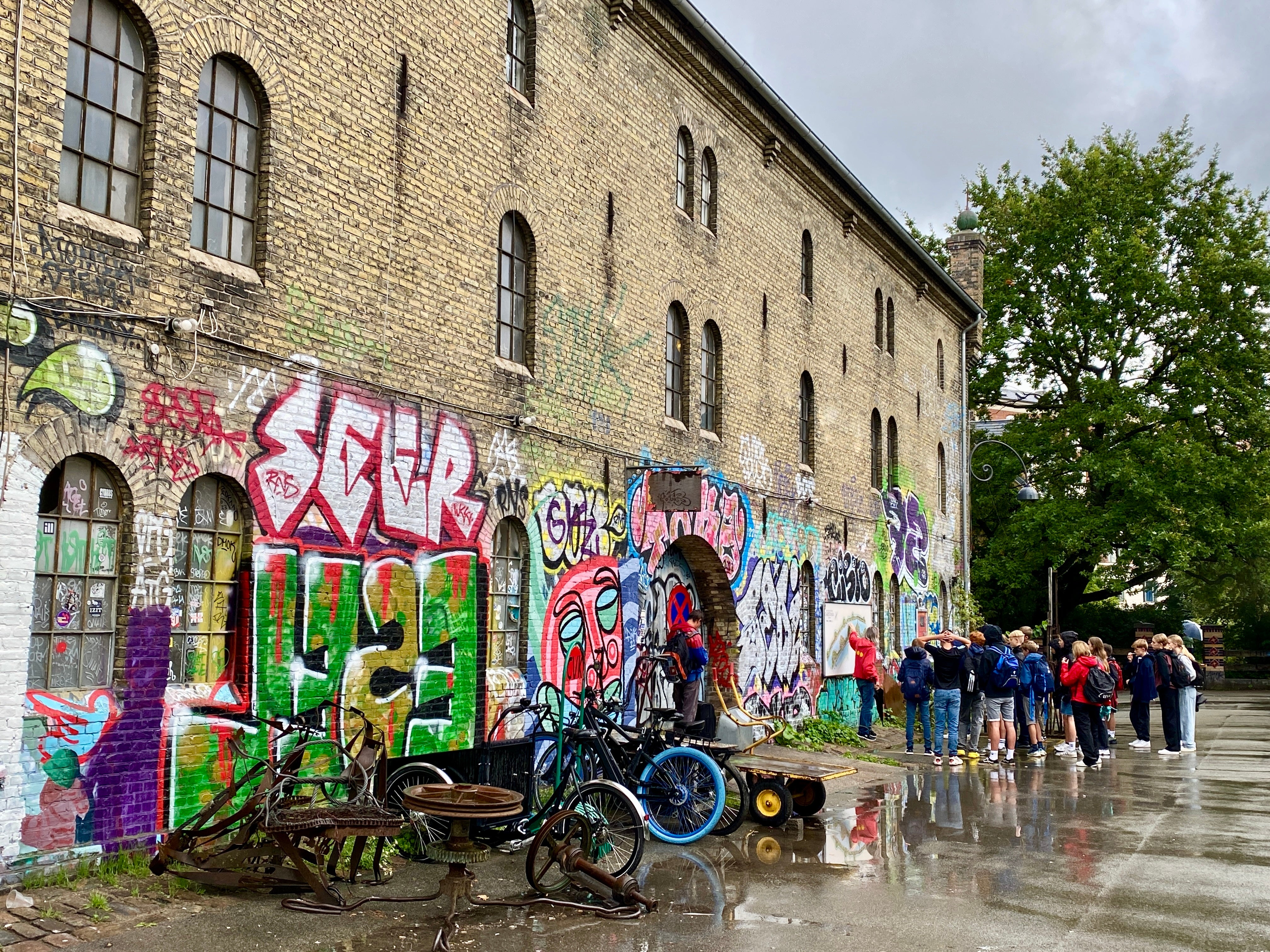 The hippie enclave of Freetown Christiania in Copenhagen