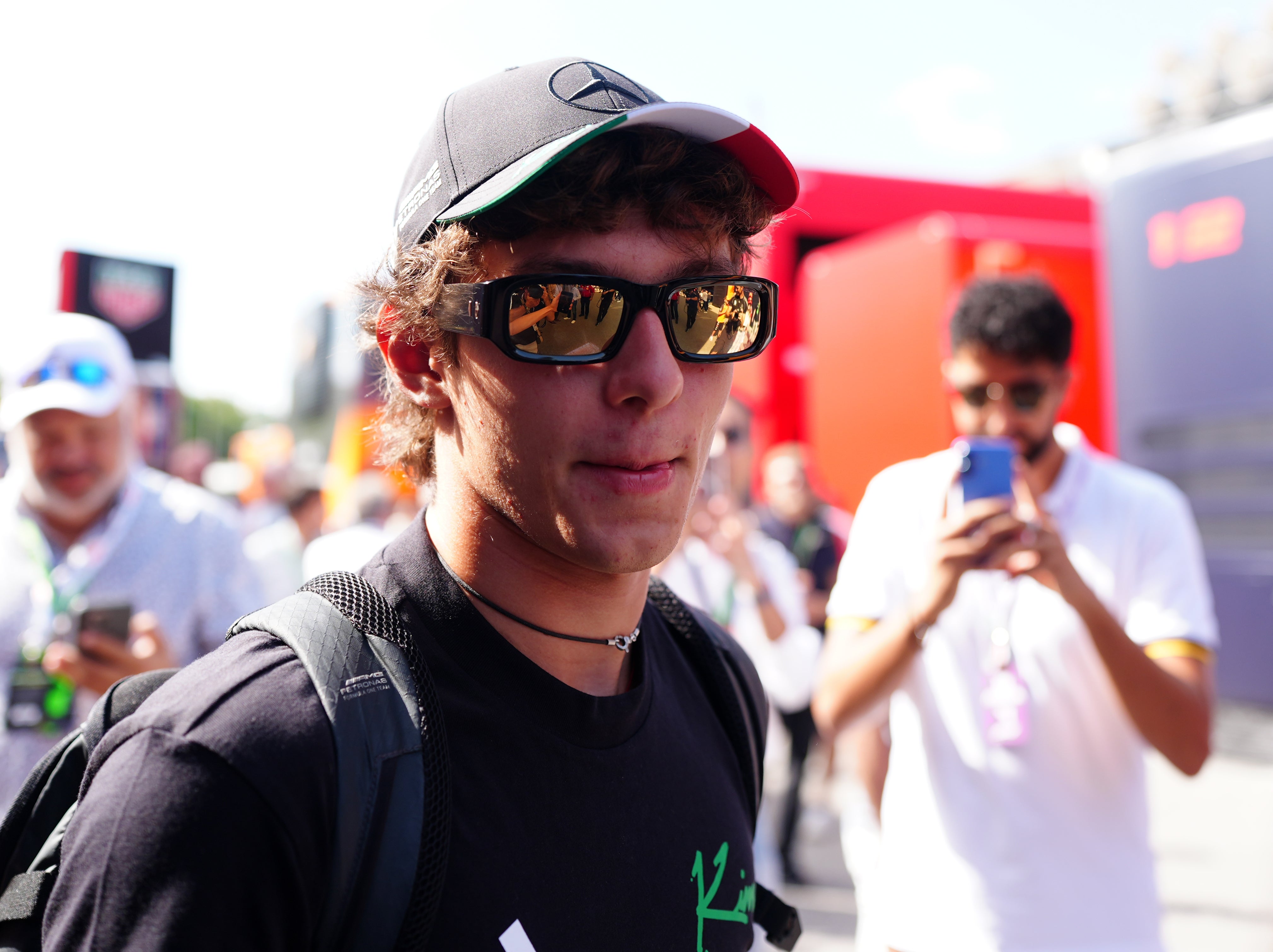 Mercedes’ Kimi Antonelli spun out of second practice at his home race (David Davies/PA)