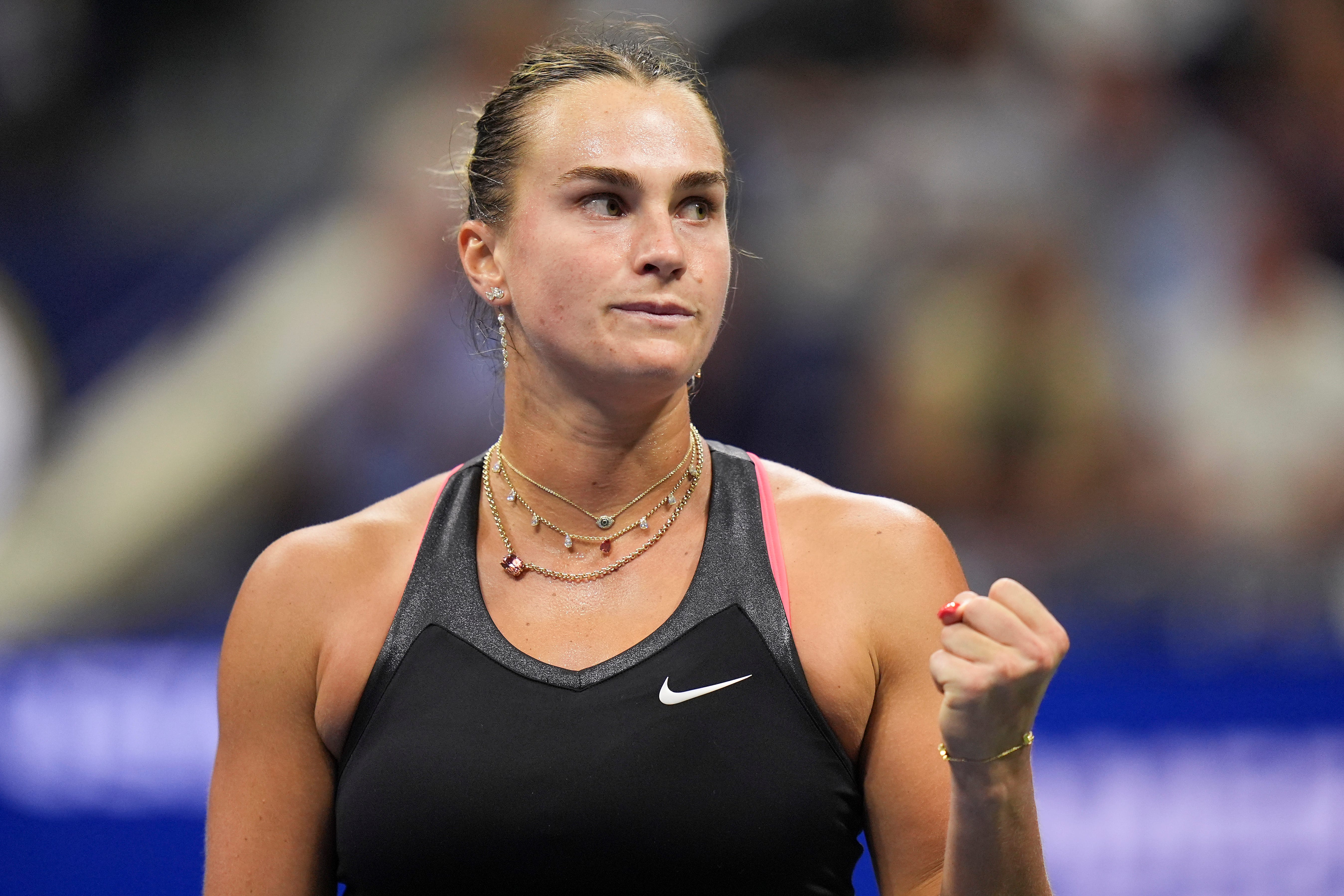 Aryna Sabalenka will play in her third grand slam final of the season (Seth Wenig/AP)
