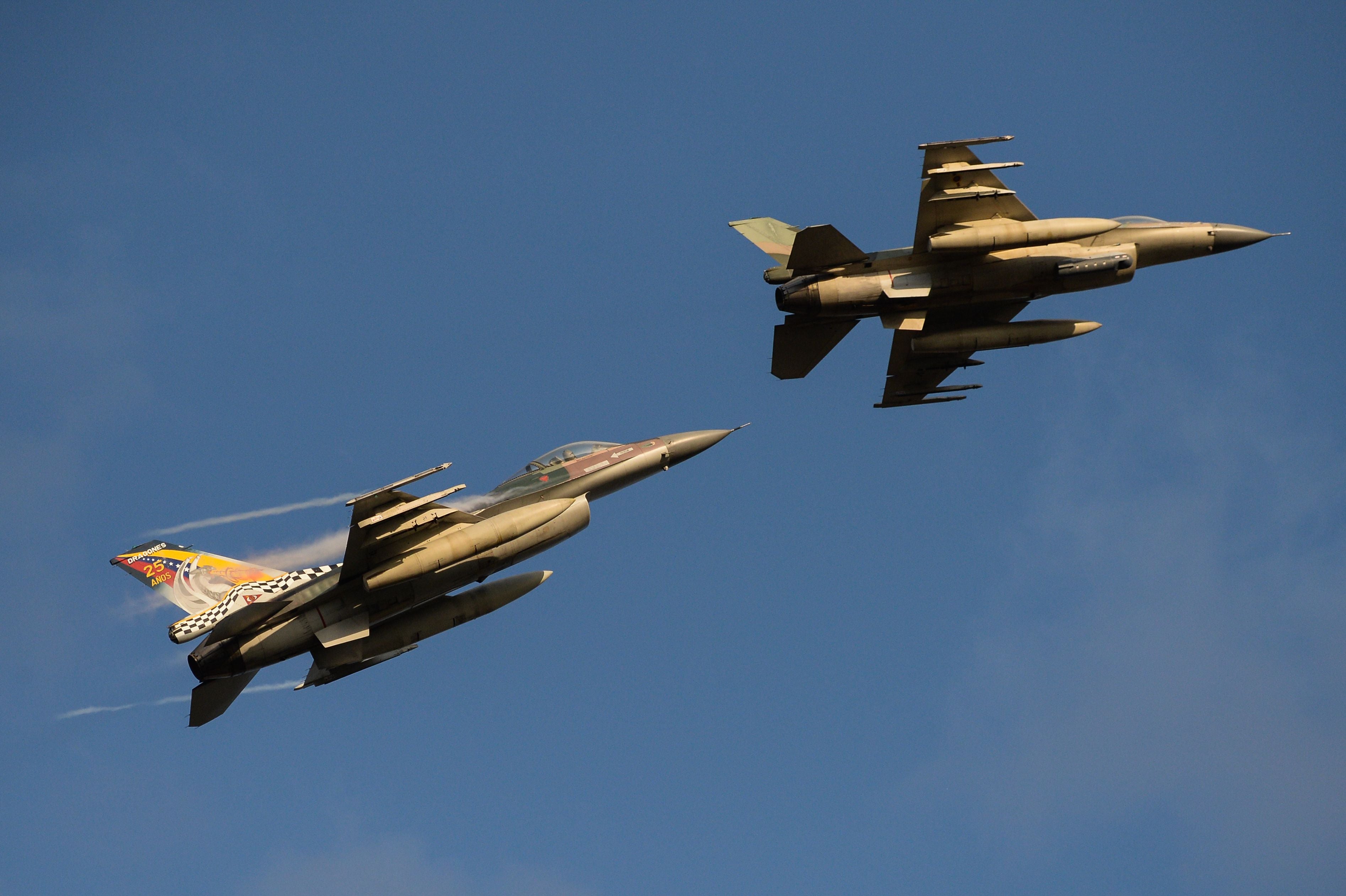 Two F-16 fighter jets from the Venezuelan military flew over the U.S. Navy destroyer on Thursday (file photo)