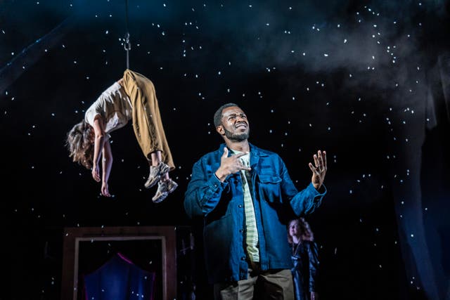 <p>Caoimhe Coburn Gray and Romel Belcher in ‘Deaf Republic’</p>