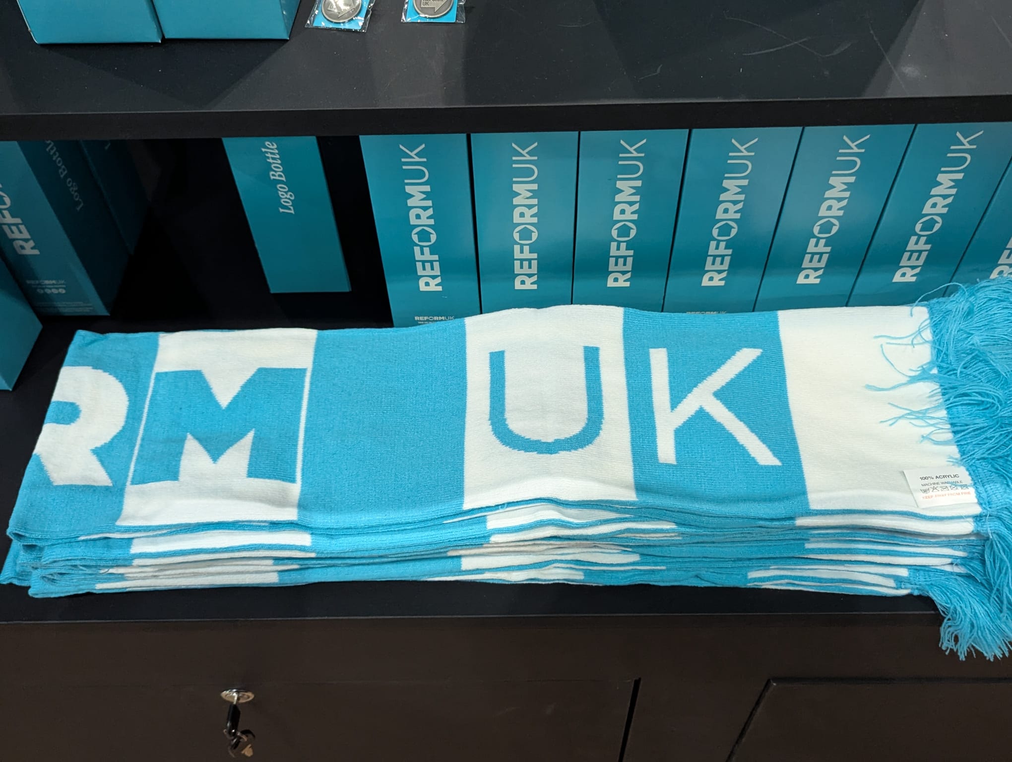 A football-style Reform scarf on sale