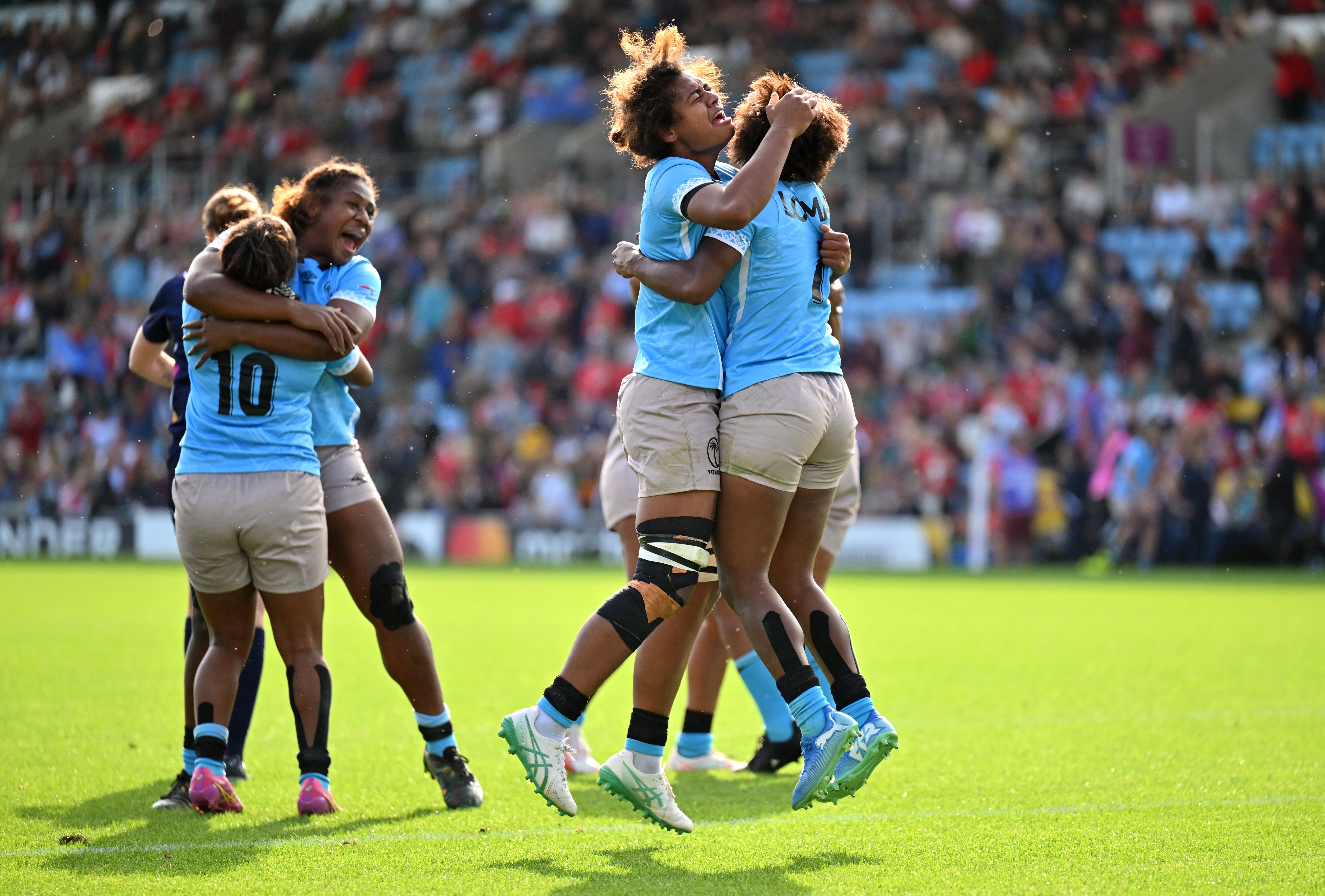 Superb Fiji pile more misery on Wales with shock Women’s World Cup win