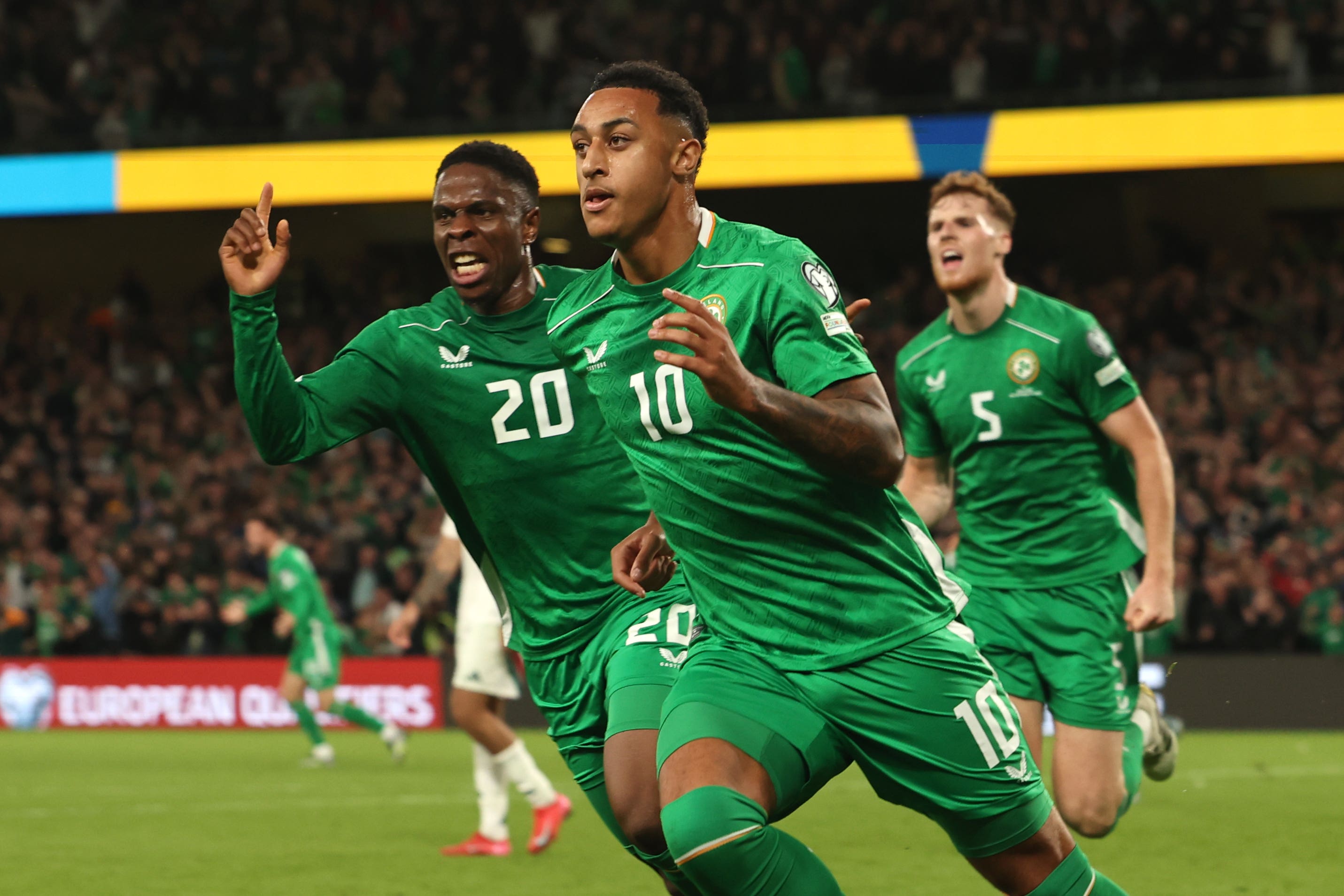Adam Idah scored a last-gasp equaliser for the Republic of Ireland (Damien Eagers/PA).