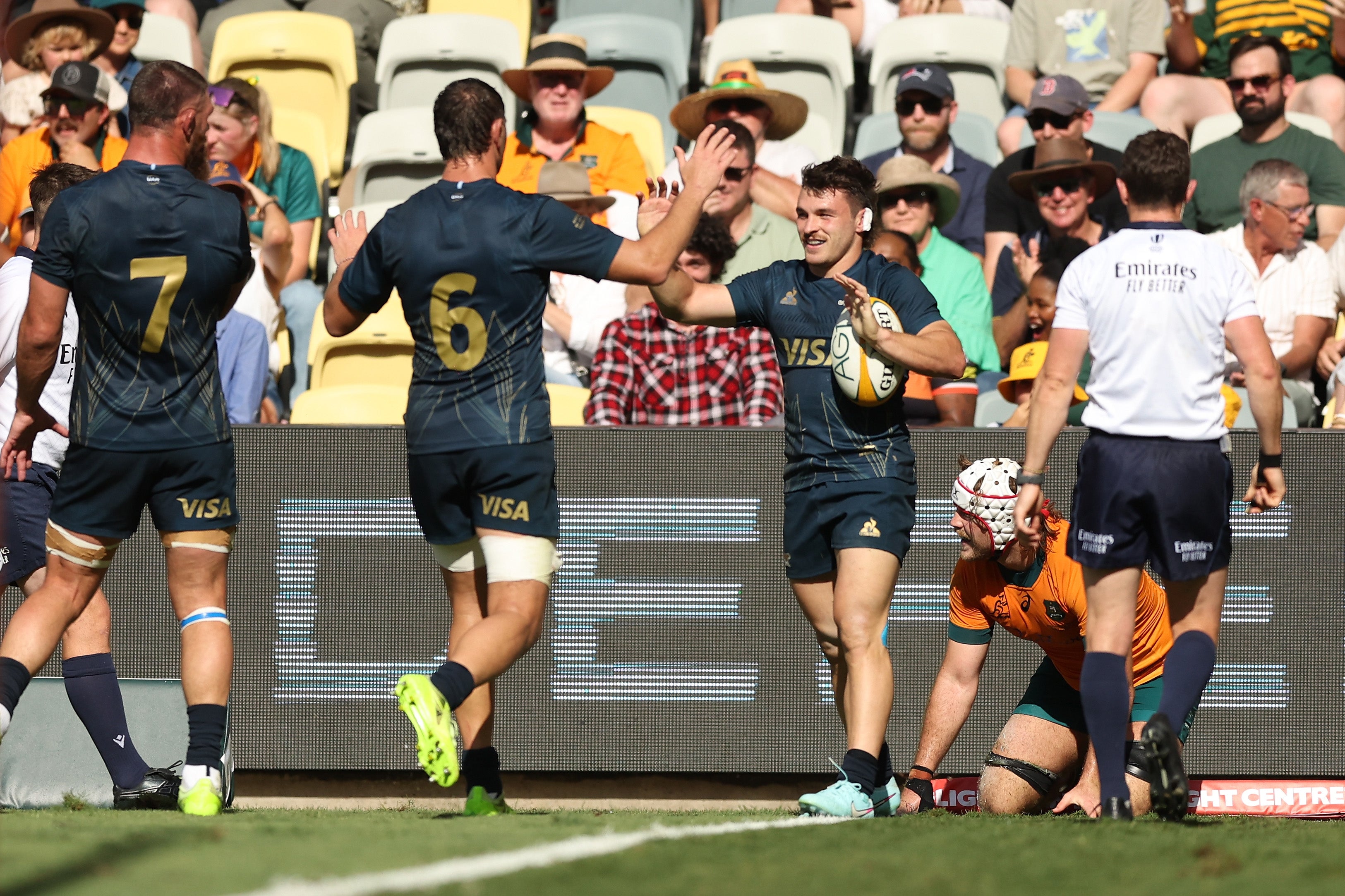 Argentina surged to a significant first-half advantage with some silky rugby