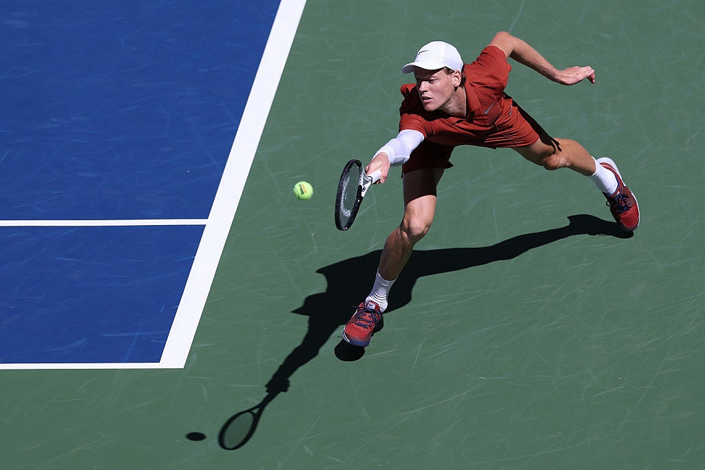 Sinner conceded his opening set to Shapovalov with a double fault and looked far from his best in a four-set win