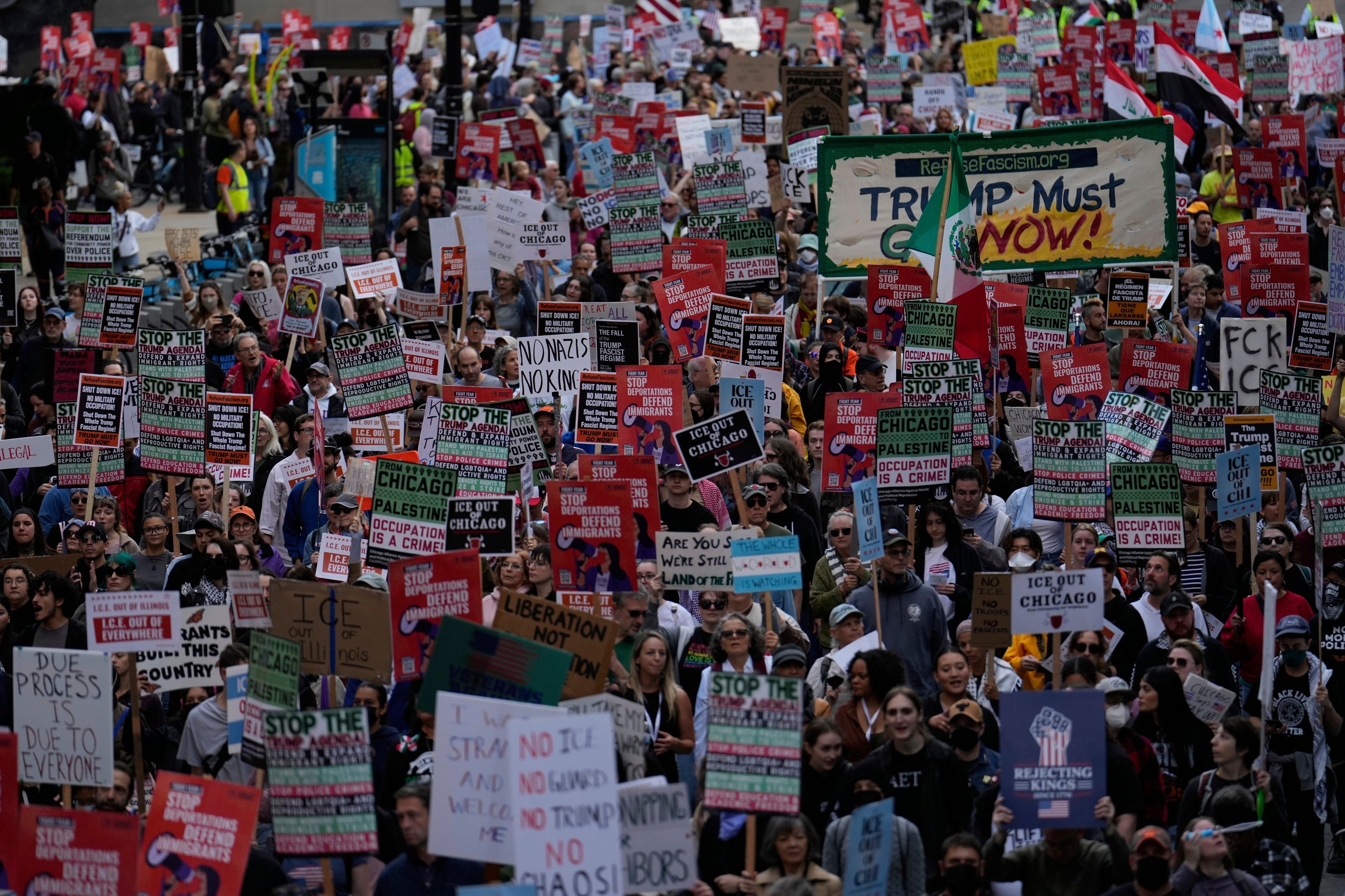 Protesters against Trump’s immigration agenda have taken to the streets of Chicago in recent days.