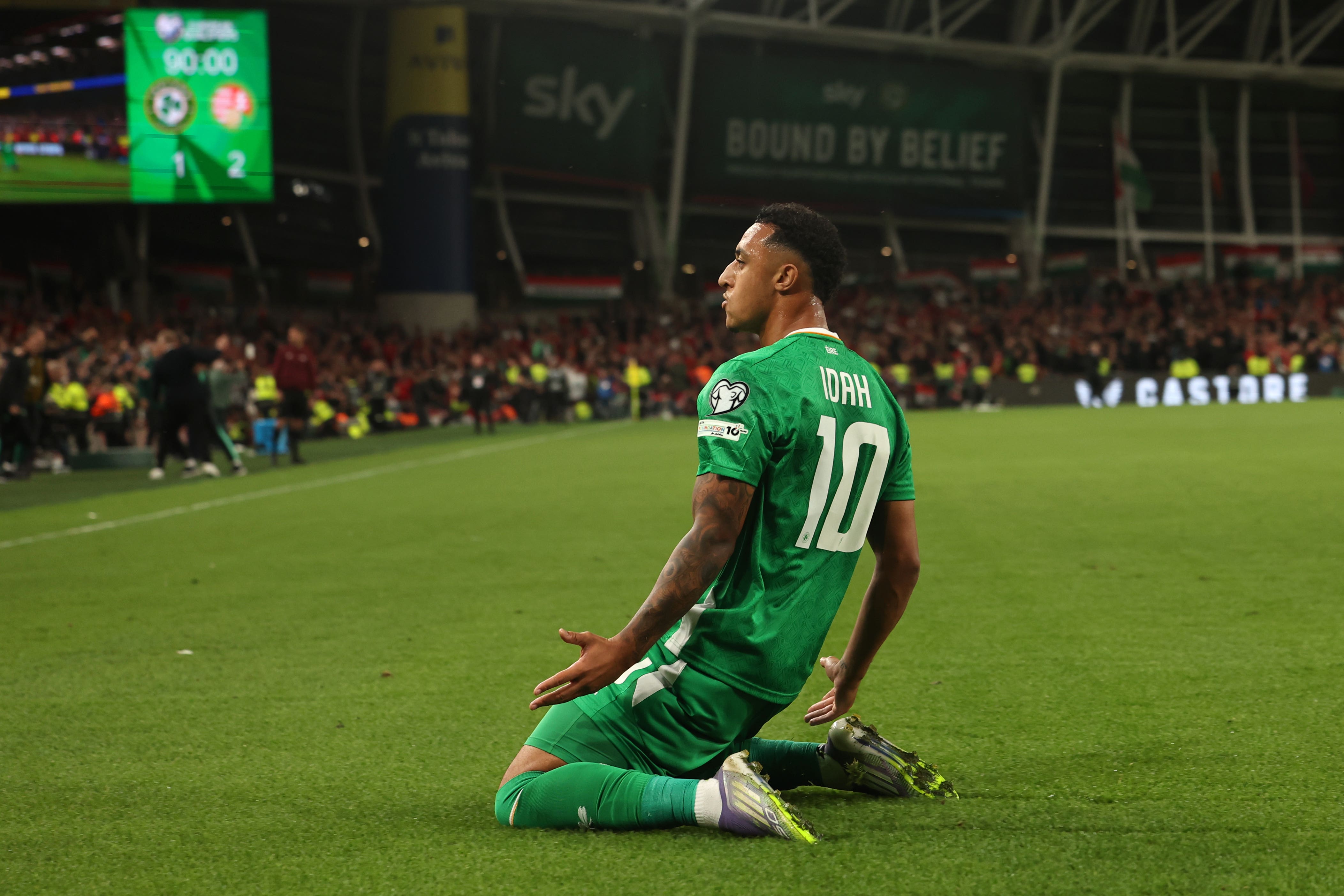 Adam Idah is hoping for an expanded role after helping snatching a first World Cup qualification point for the Republic of Ireland (Damien Eagers/PA)