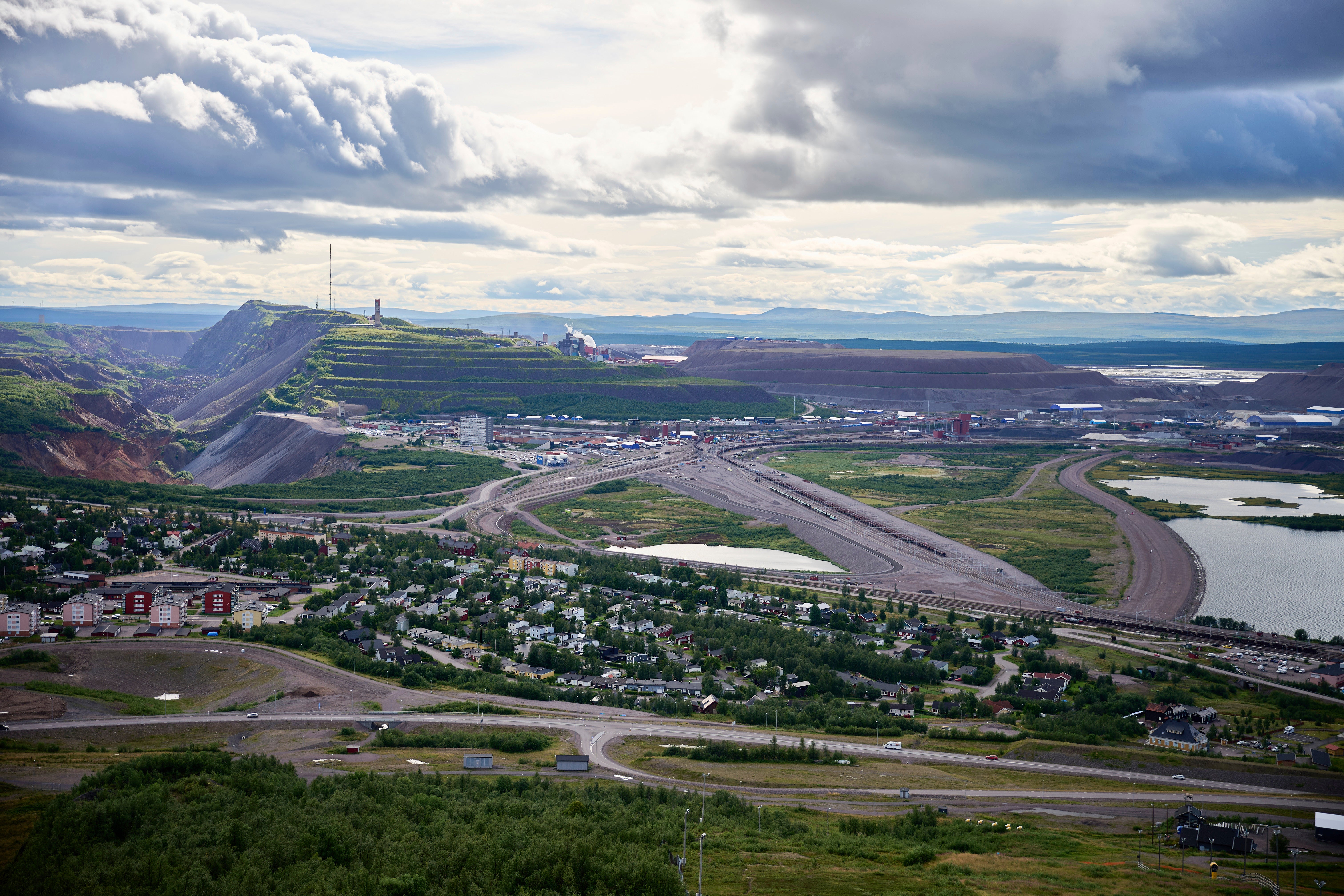 The mining area where a proposed mine would cut off ancient reindeer migration routes in Kiruna, Sweden, Sunday, Aug. 17, 2025. (AP Photo/Malin Haarala)