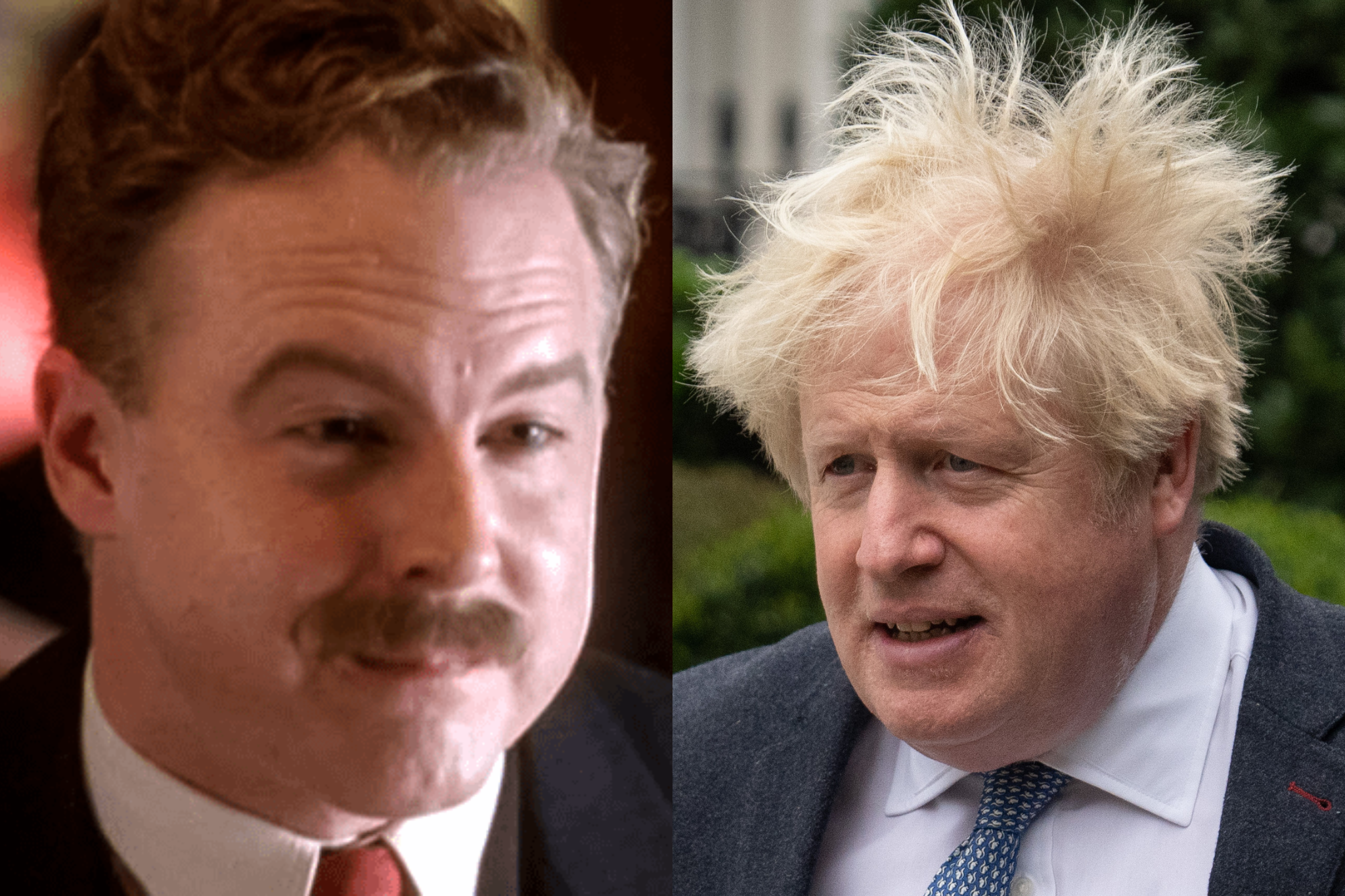 Samuel West as Peter Judd in 'Slow Horses' and Boris Johnson