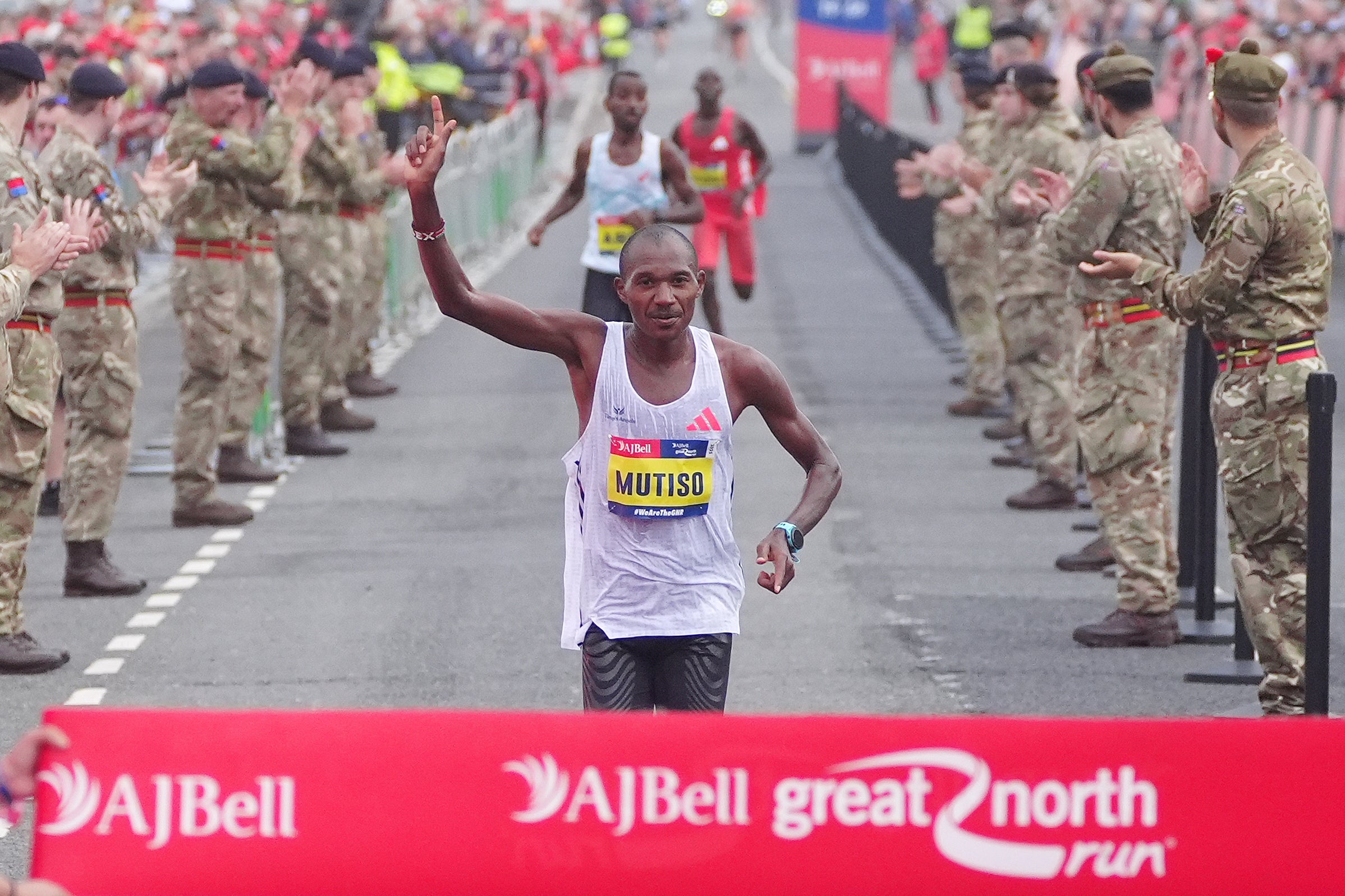 Alex Mutiso finished first in the men’s race (Owen Humphreys/PA)