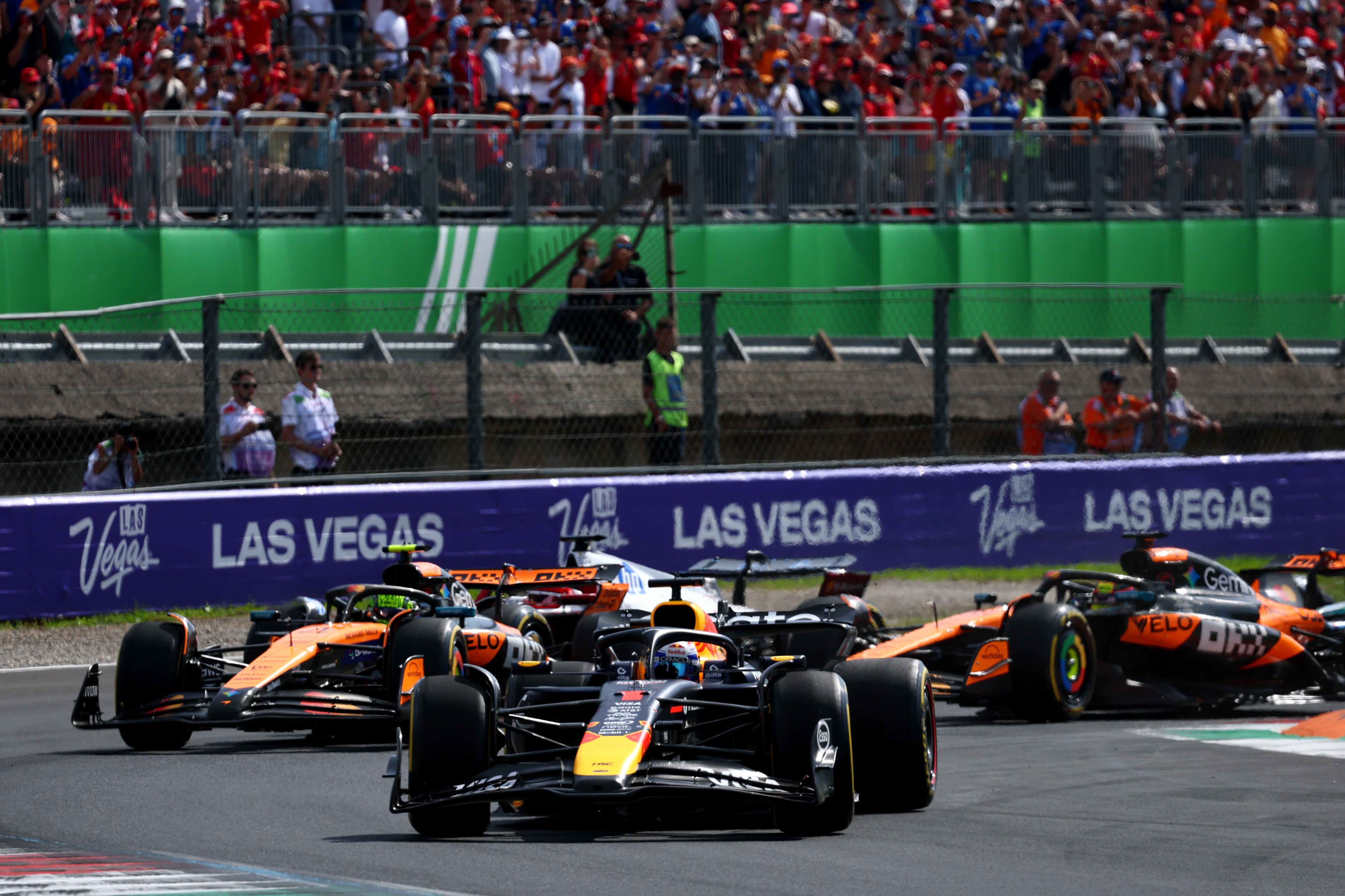 Verstappen fended off the challenge from Lando Norris