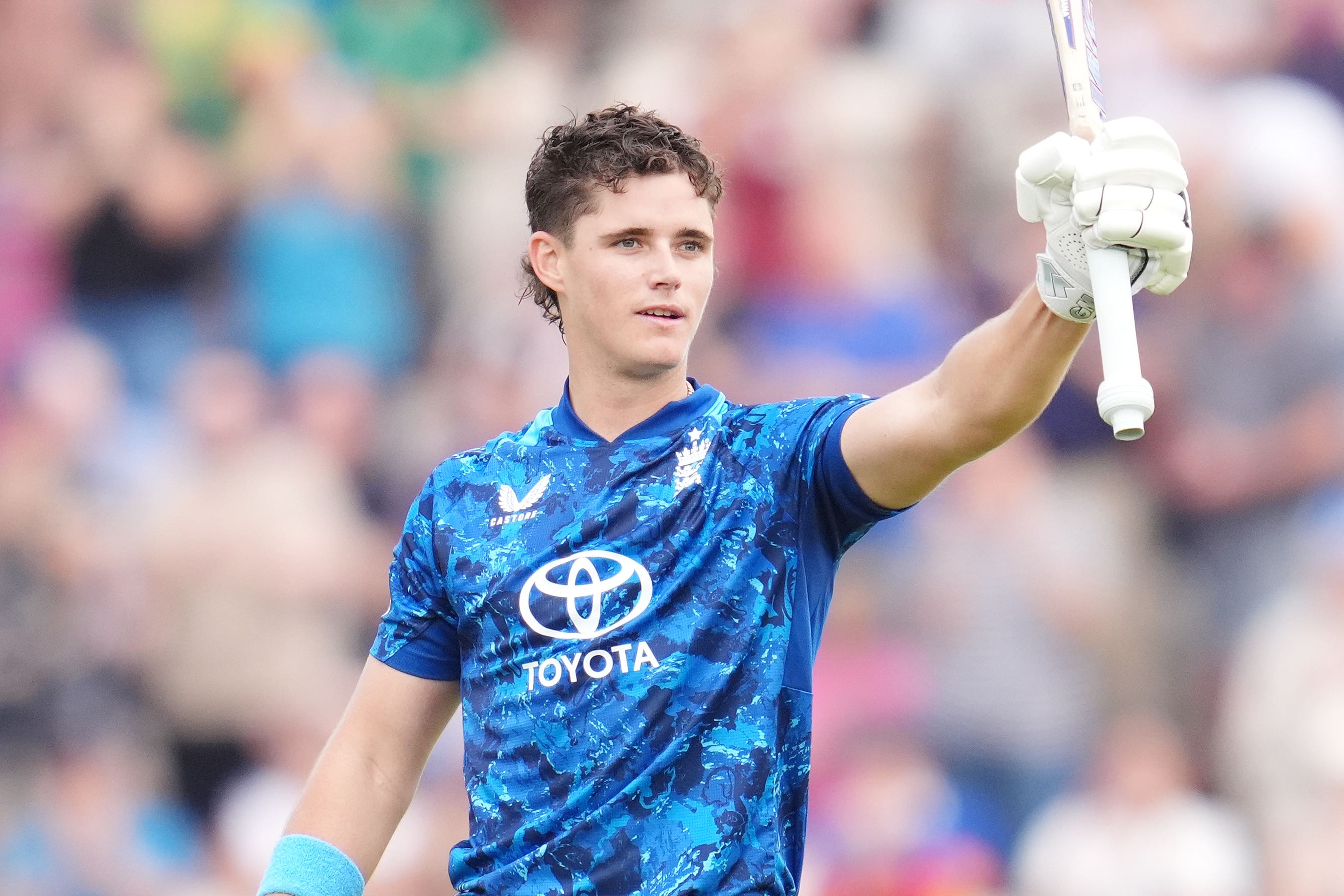 Jacob Bethell scored 110 in England’s victory (Adam Davy/PA)