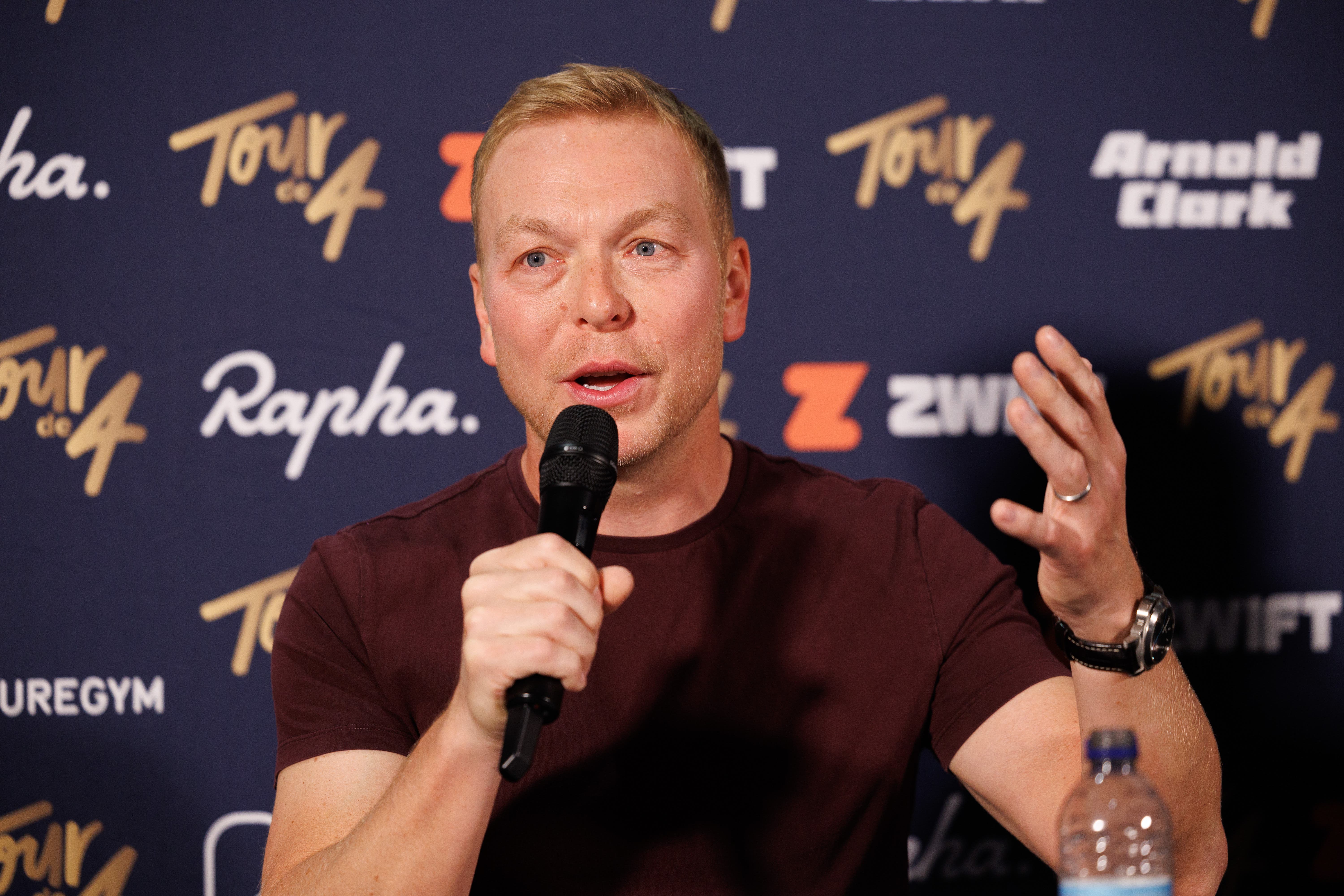 Cycling legend Sir Chris Hoy led thousands of riders in a fundraising event which brought in £2 million for cancer charities (Robert Perry/PA)
