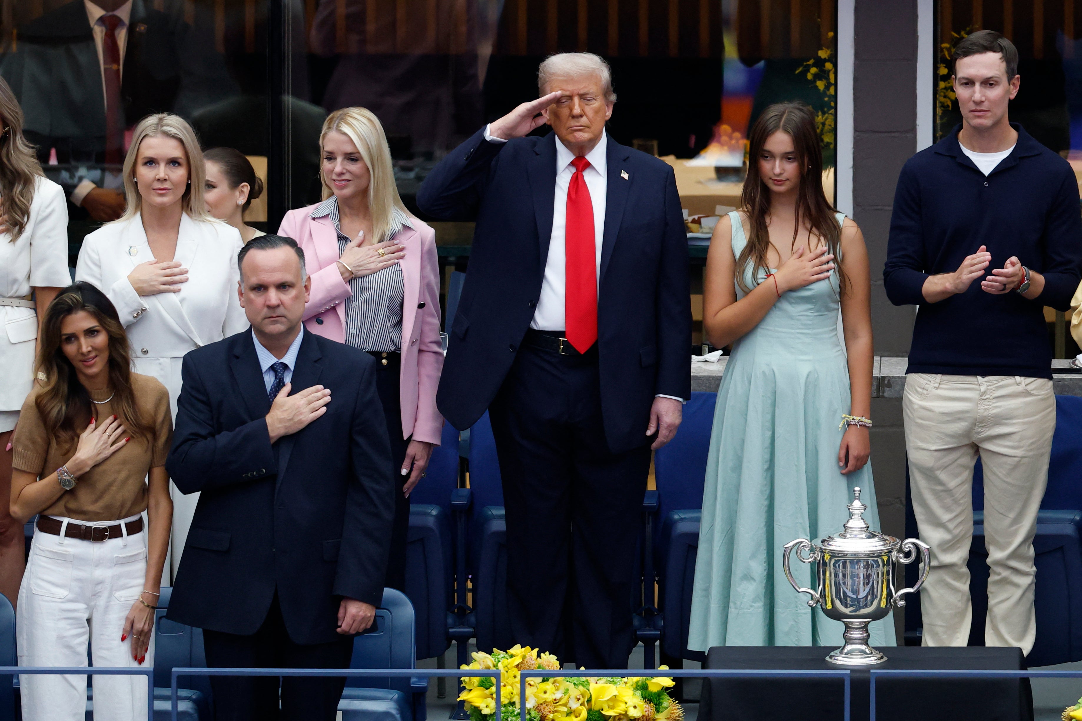 Donald Trump met with boos and cheers at the US Open men’s final after broadcasters asked not to show reactions
