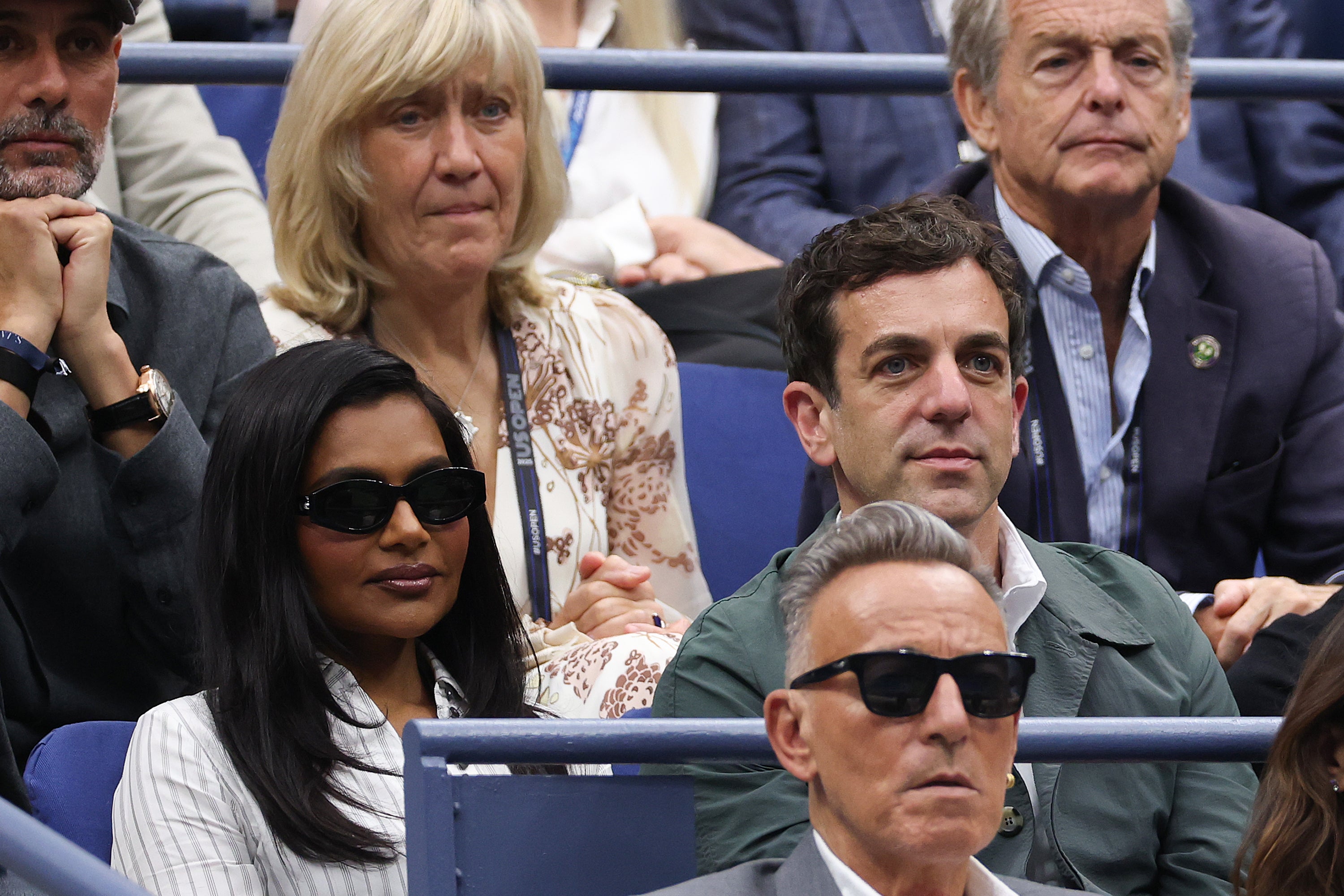 'The Office' co-stars Mindy Kaling and B.J. Novak sat together at the 2025 U.S. Open men's final