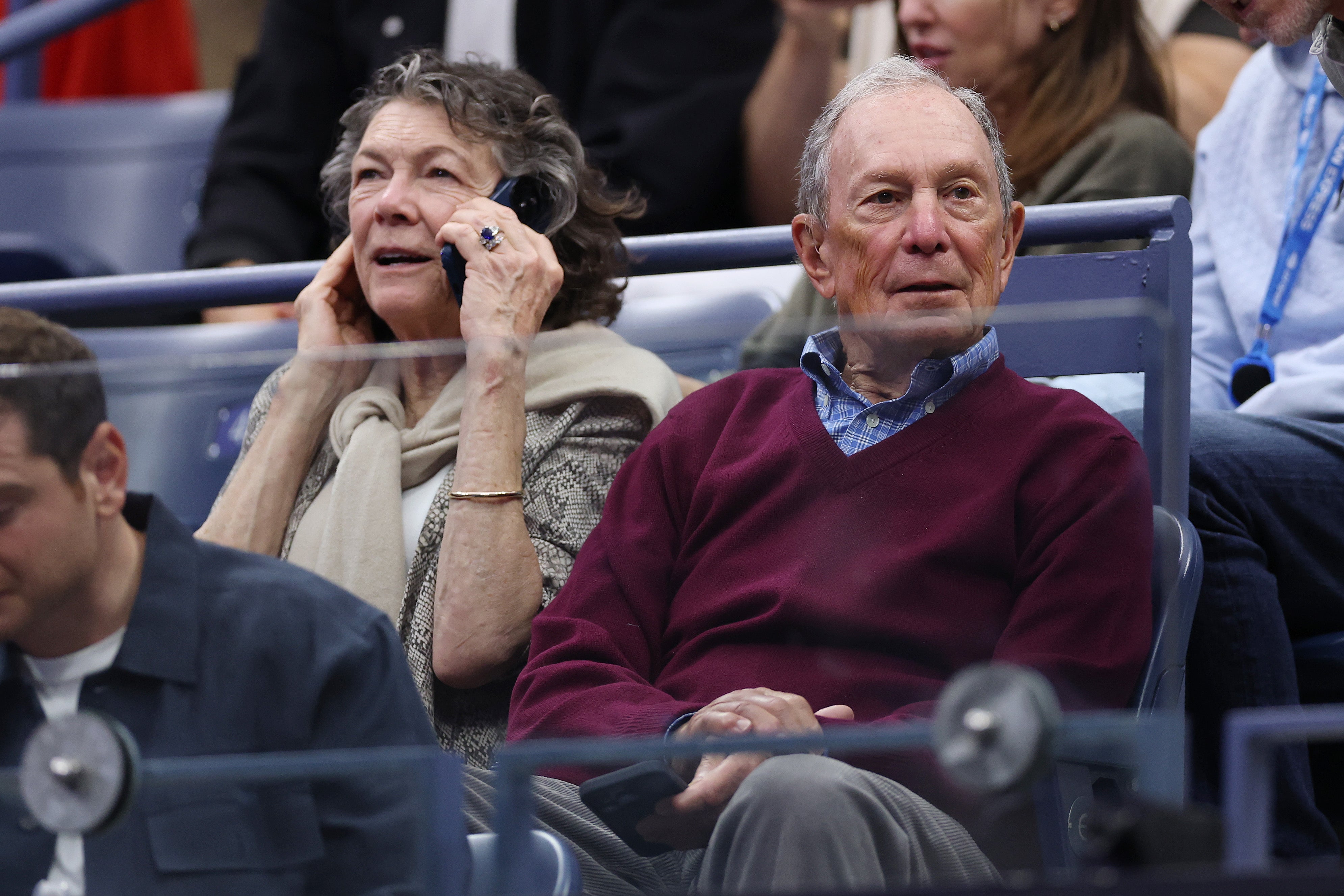 Former New York City mayor Mike Bloomberg enjoyed the 2025 U.S. Openn men's final
