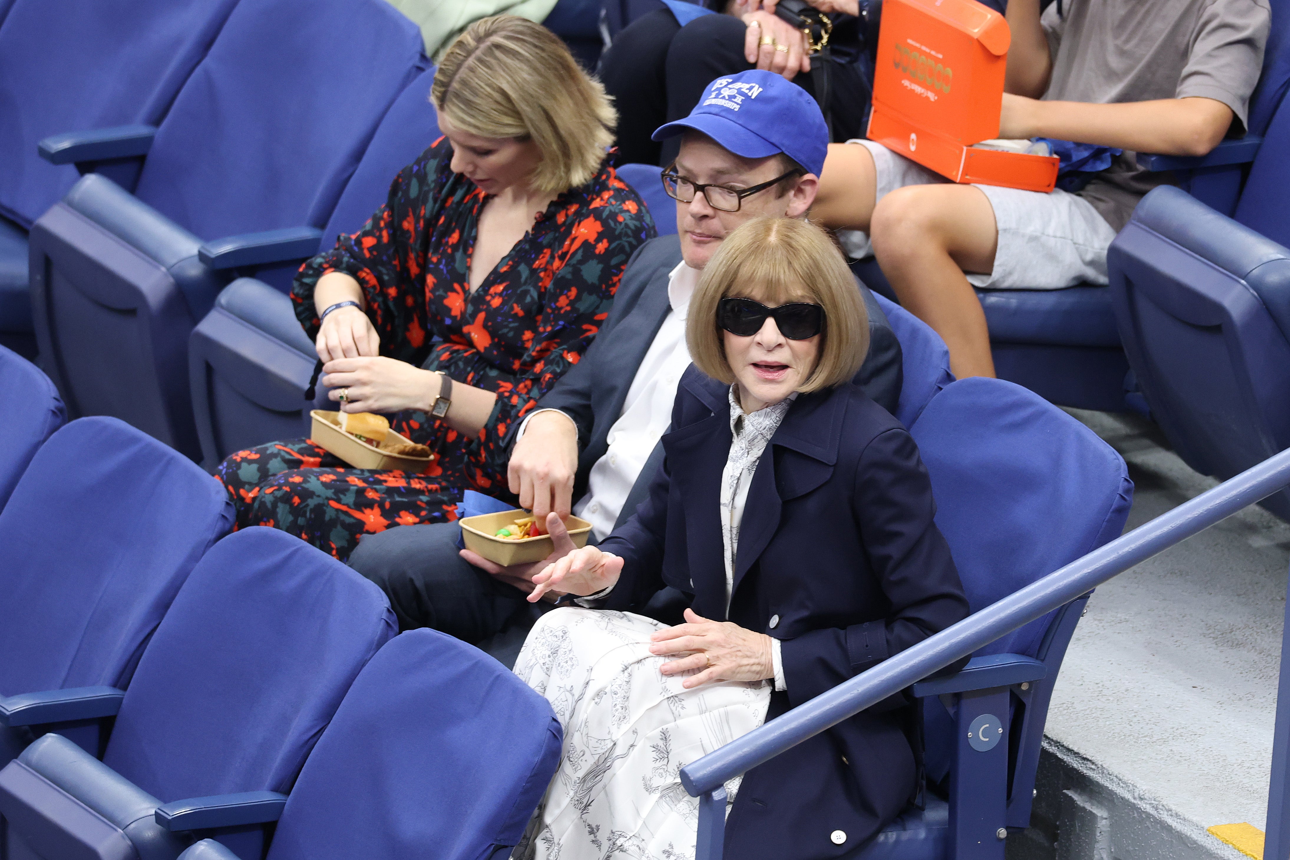Former 'Vogue' editor-in-chief Anna Wintour in the stands at the 2025 U.S. Open men’s final