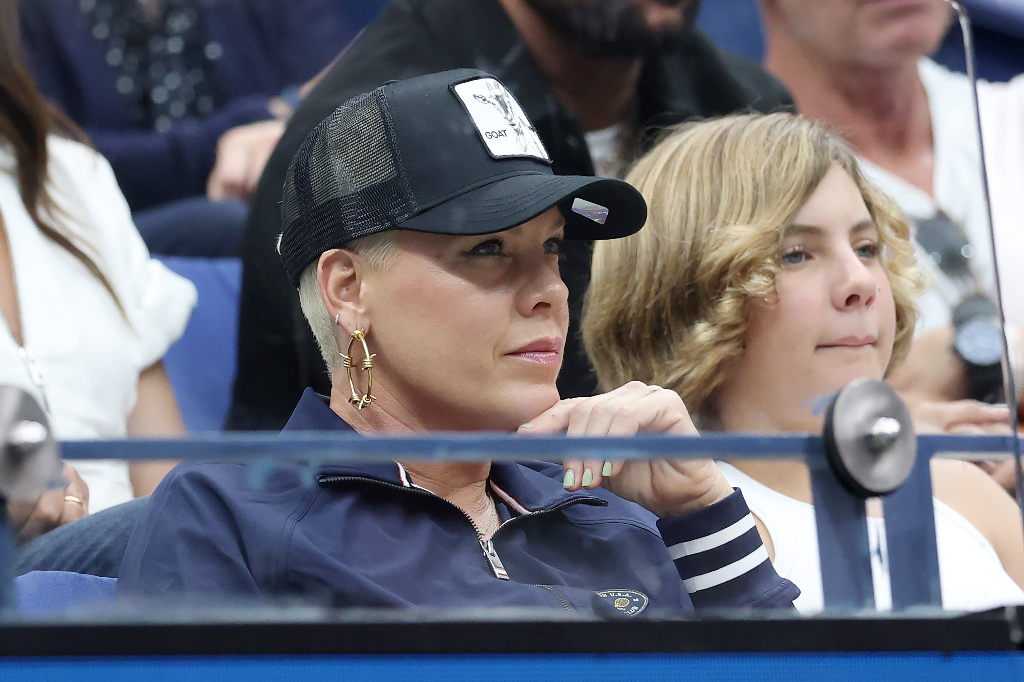 Pop singer Pink and daughter Willow attended the 2025 U.S. Open men's final