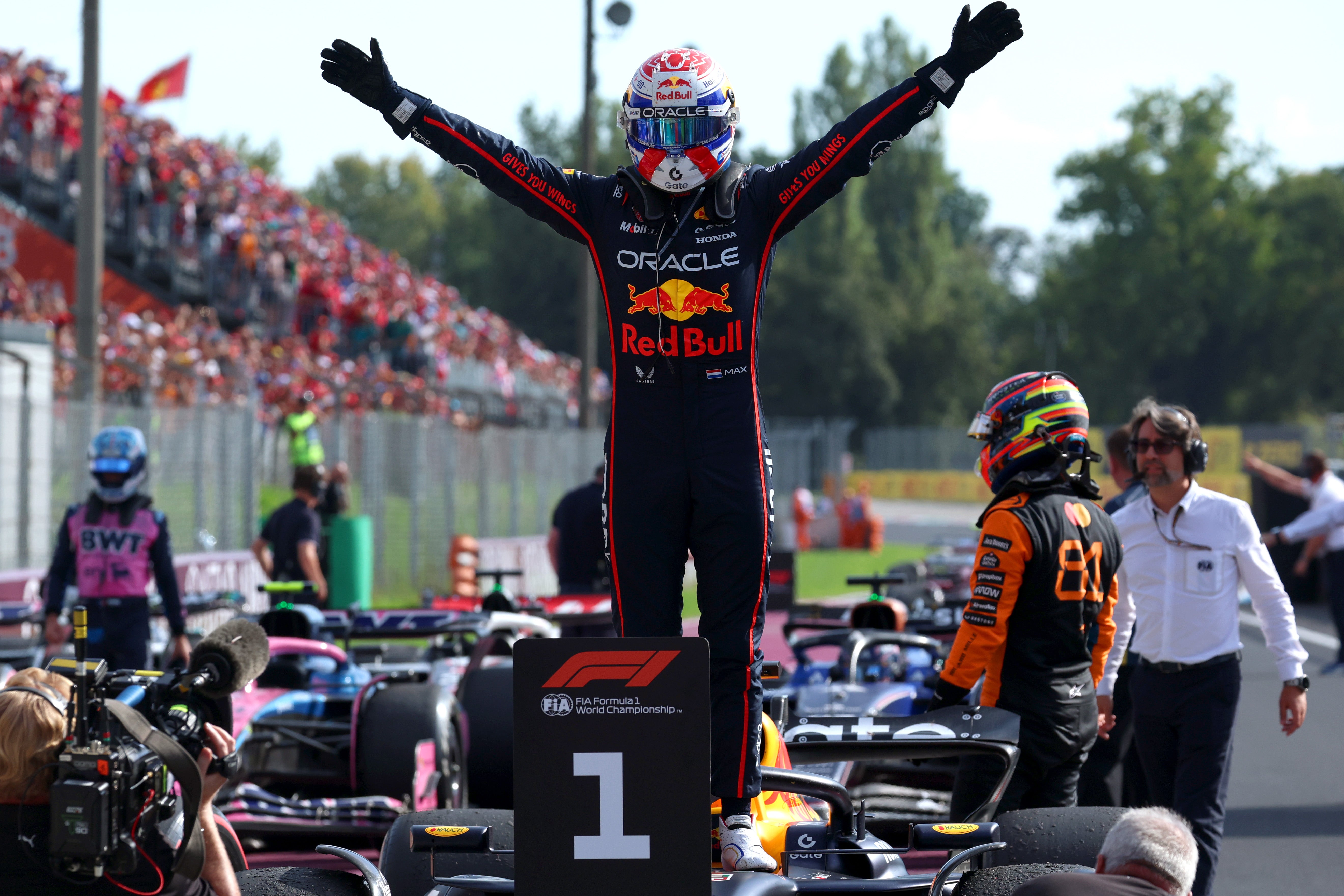 Watch: Max Verstappen celebrates Italian Grand Prix victory