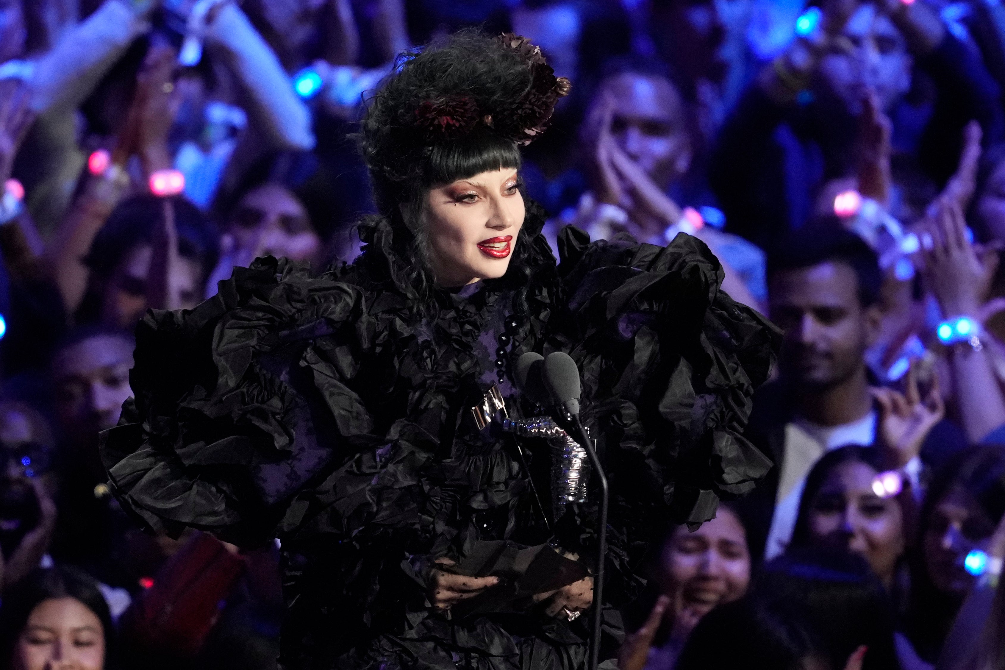 Lady Gaga accepted the Artist of the Year award