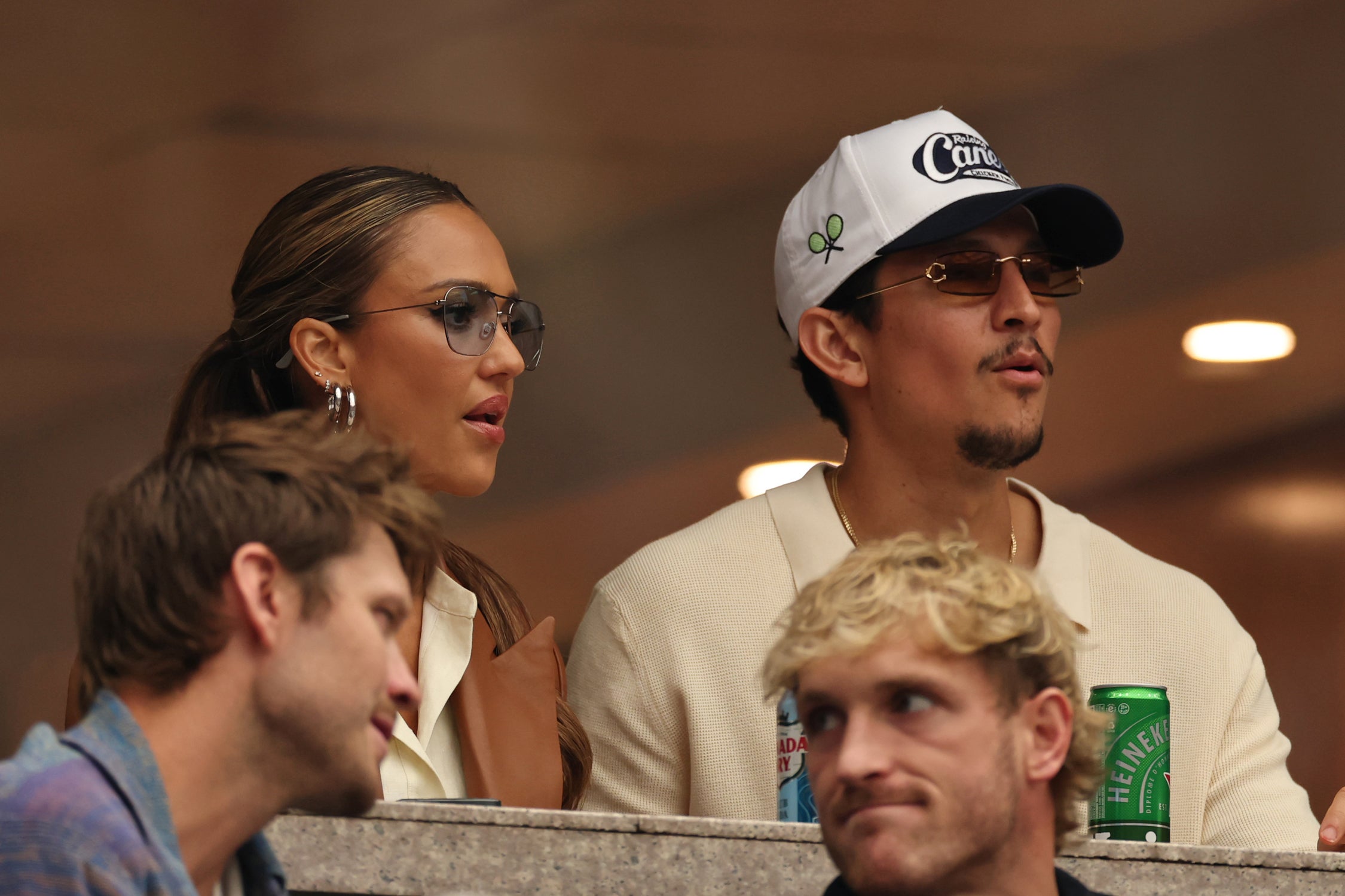 New couple Jessica Alba and Danny Ramirez stepped out together at the 2025 U.S. Open men's final
