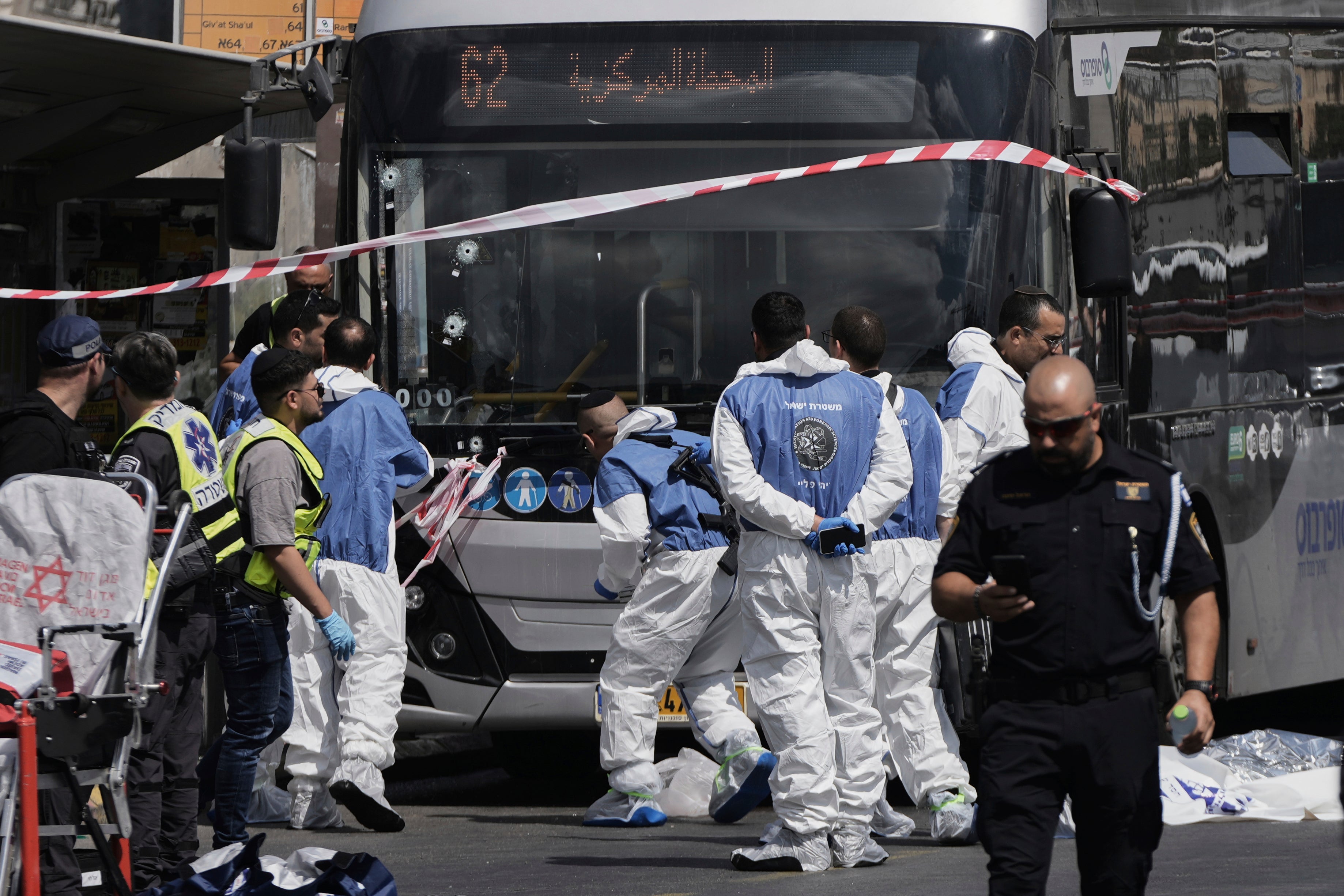 First responders at the scene of the shooting