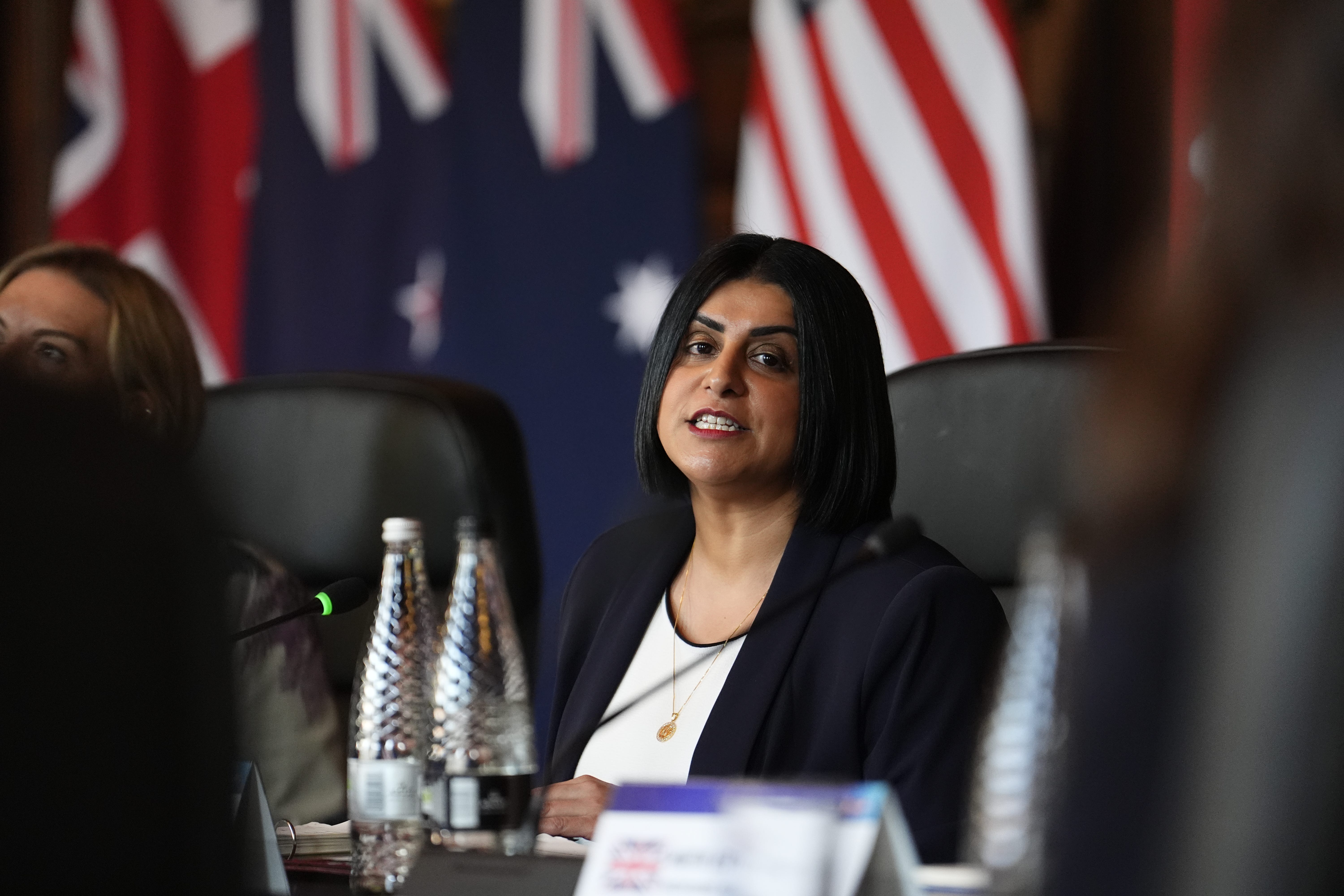 Shabana Mahmood speaks during the ministerial meeting of the Five Eyes alliance