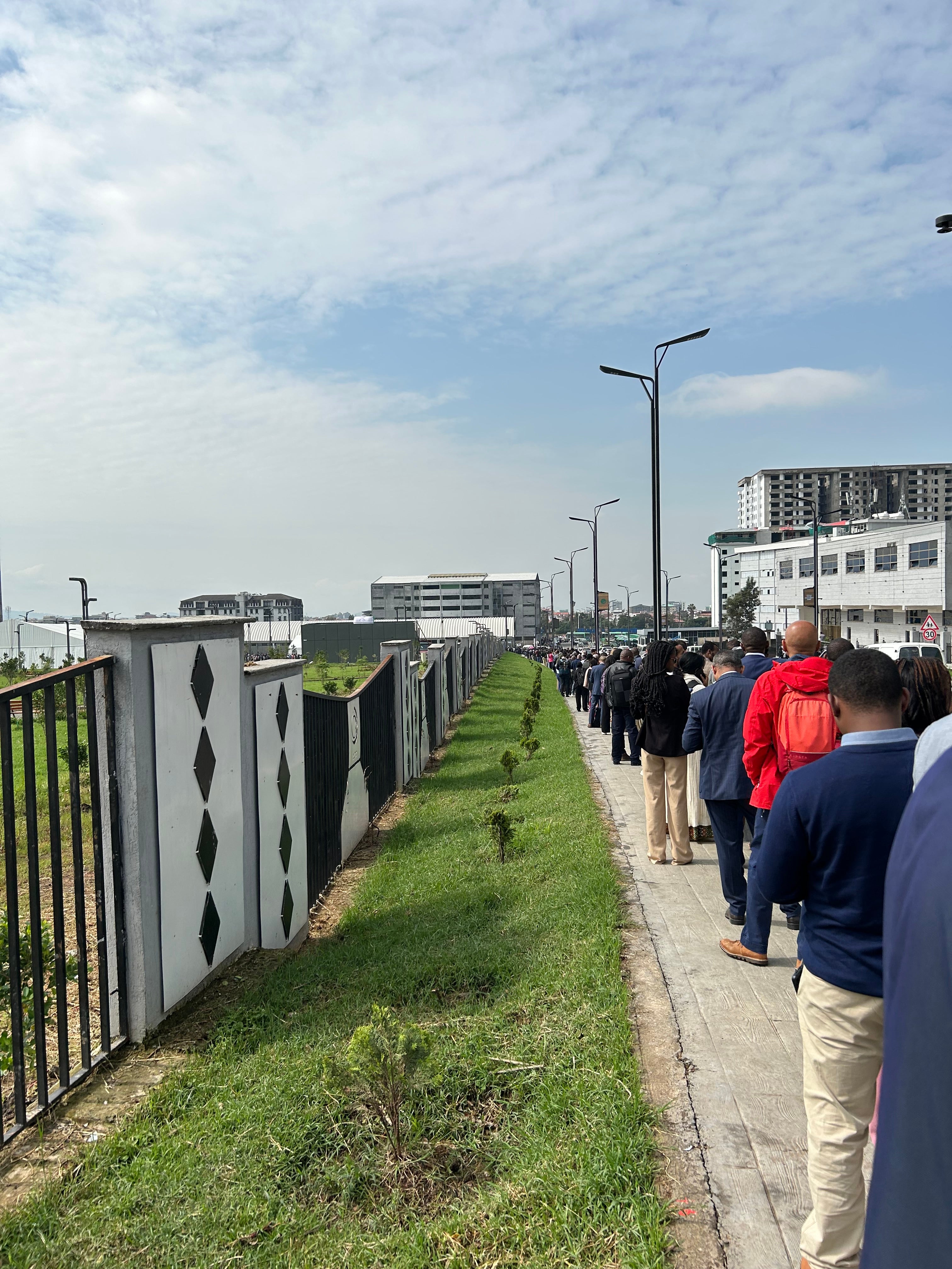 Delegates complained of queuing for many hours to enter the summit site
